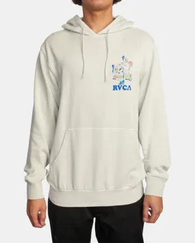 RVCA LP x KLW Skull Club Hoodie - Silver Bleach