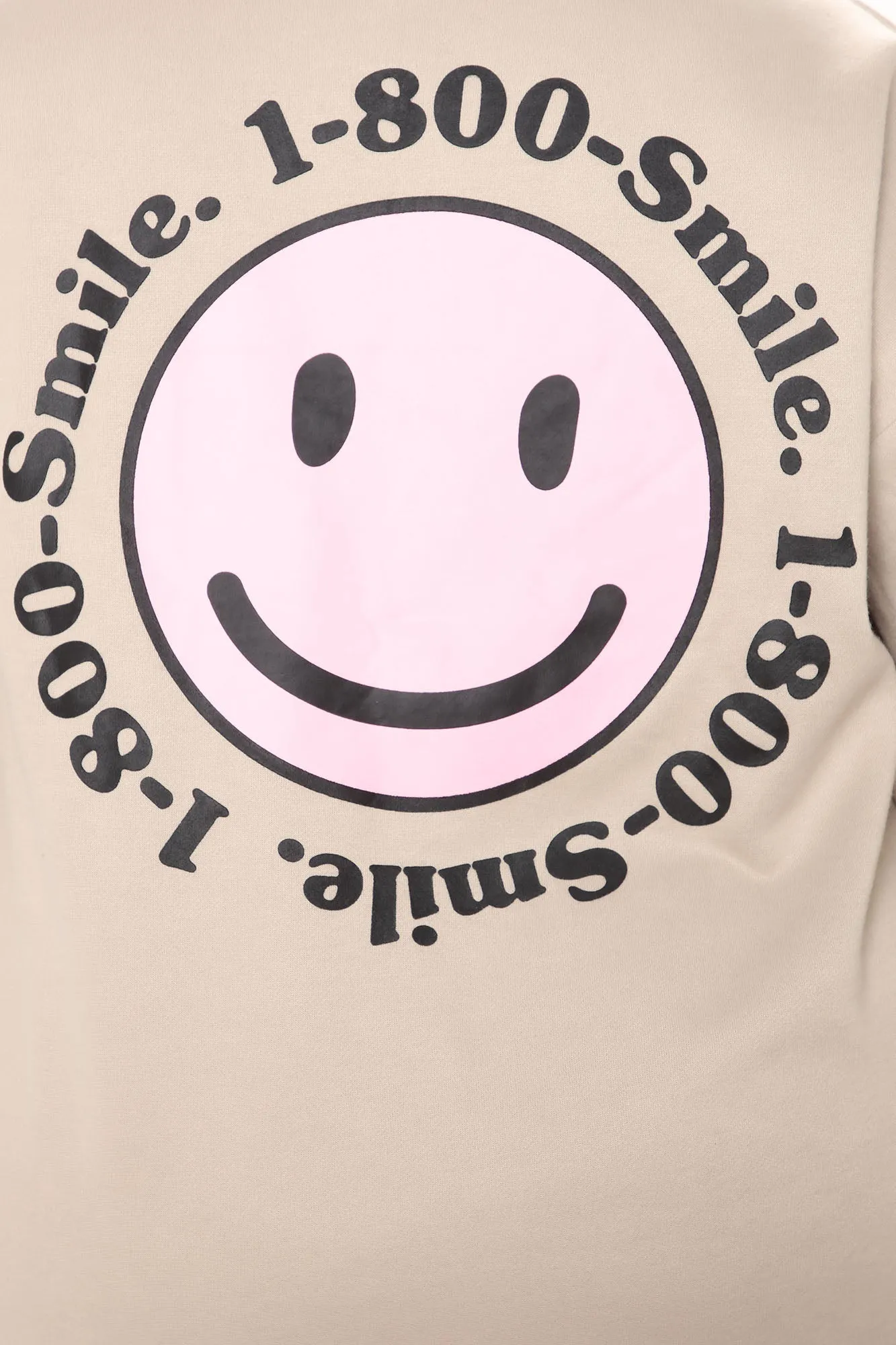 1 800 Smile Happy Face Sweatshirt - Khaki