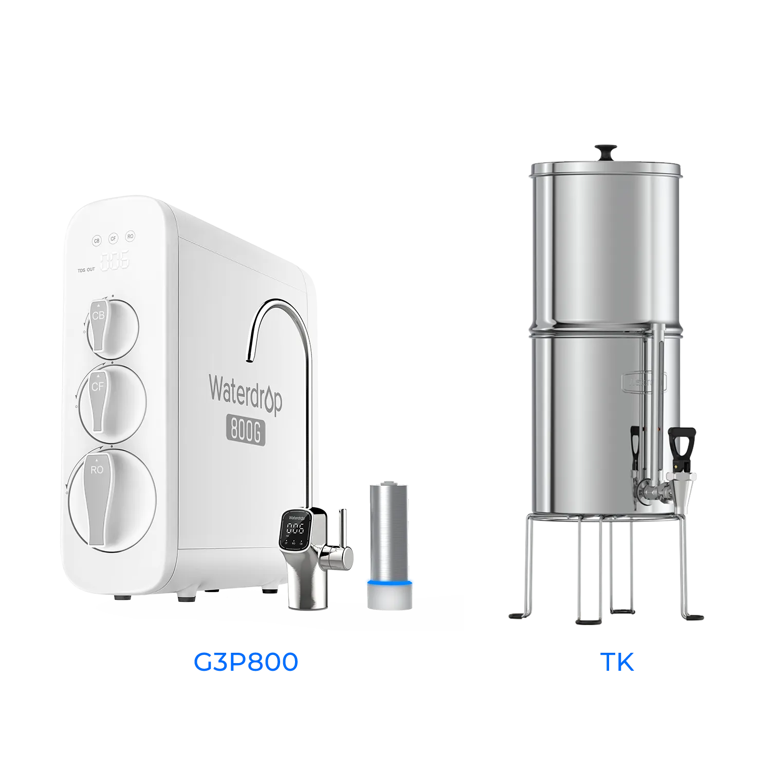 800 GPD Tankless RO System with UV Sterilizing Light - Waterdrop G3P800 Bundles