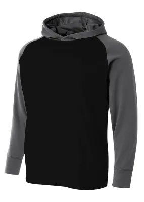 A4 Mens Color Block Tech Fleece Hoodie