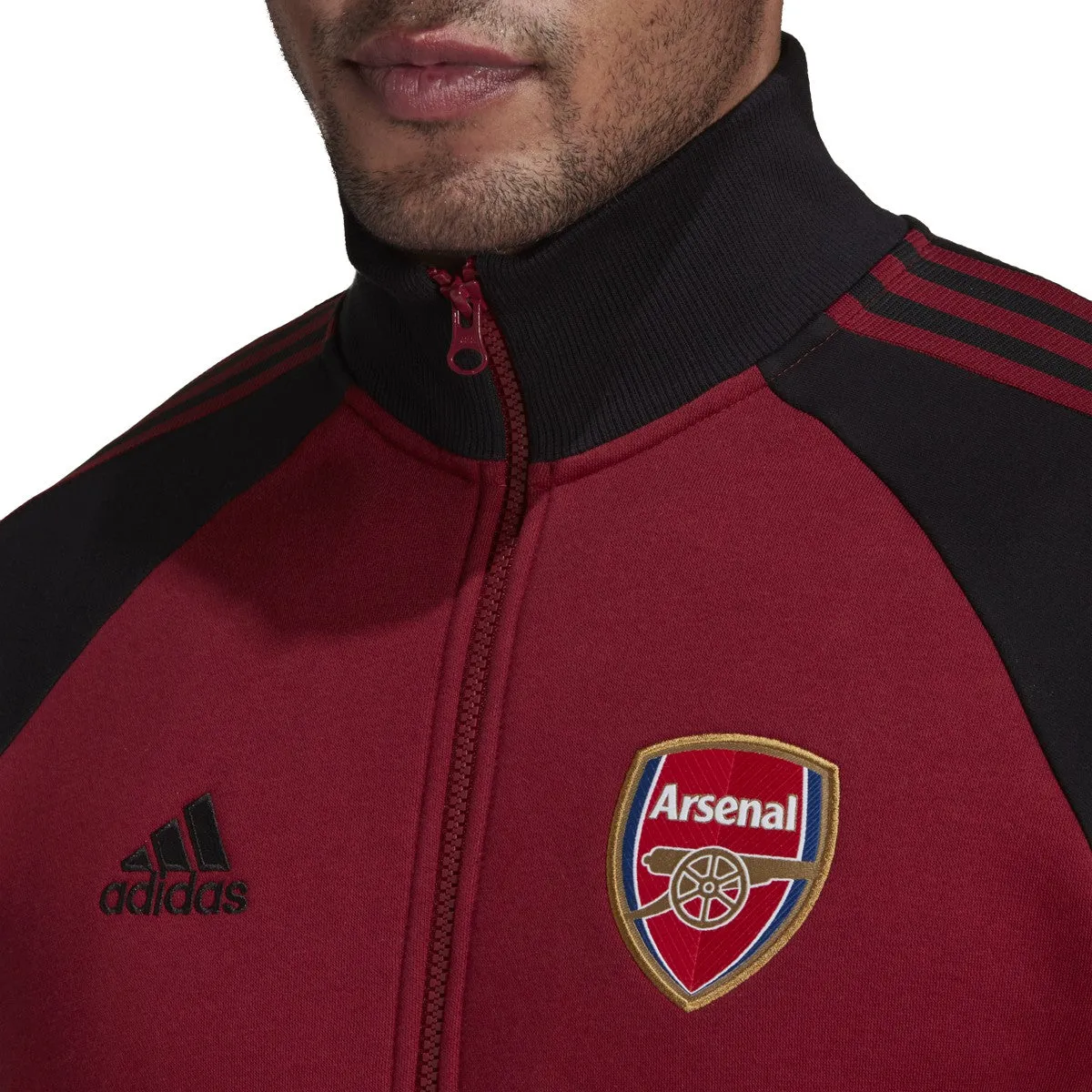 adidas Arsenal FC 2021/2022 Adult Anthem Jacket HA5256 MAROON/BLACK