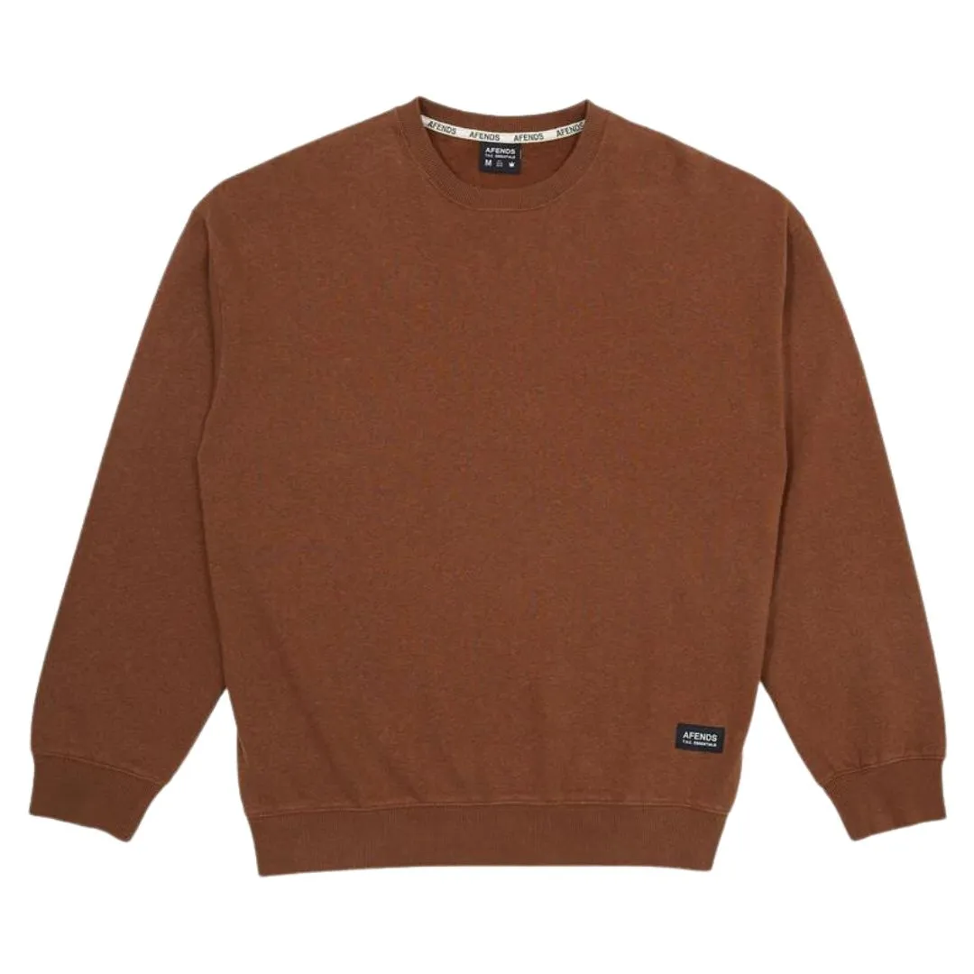 Afends Indica Hemp Crew Neck Jumper - Toffee