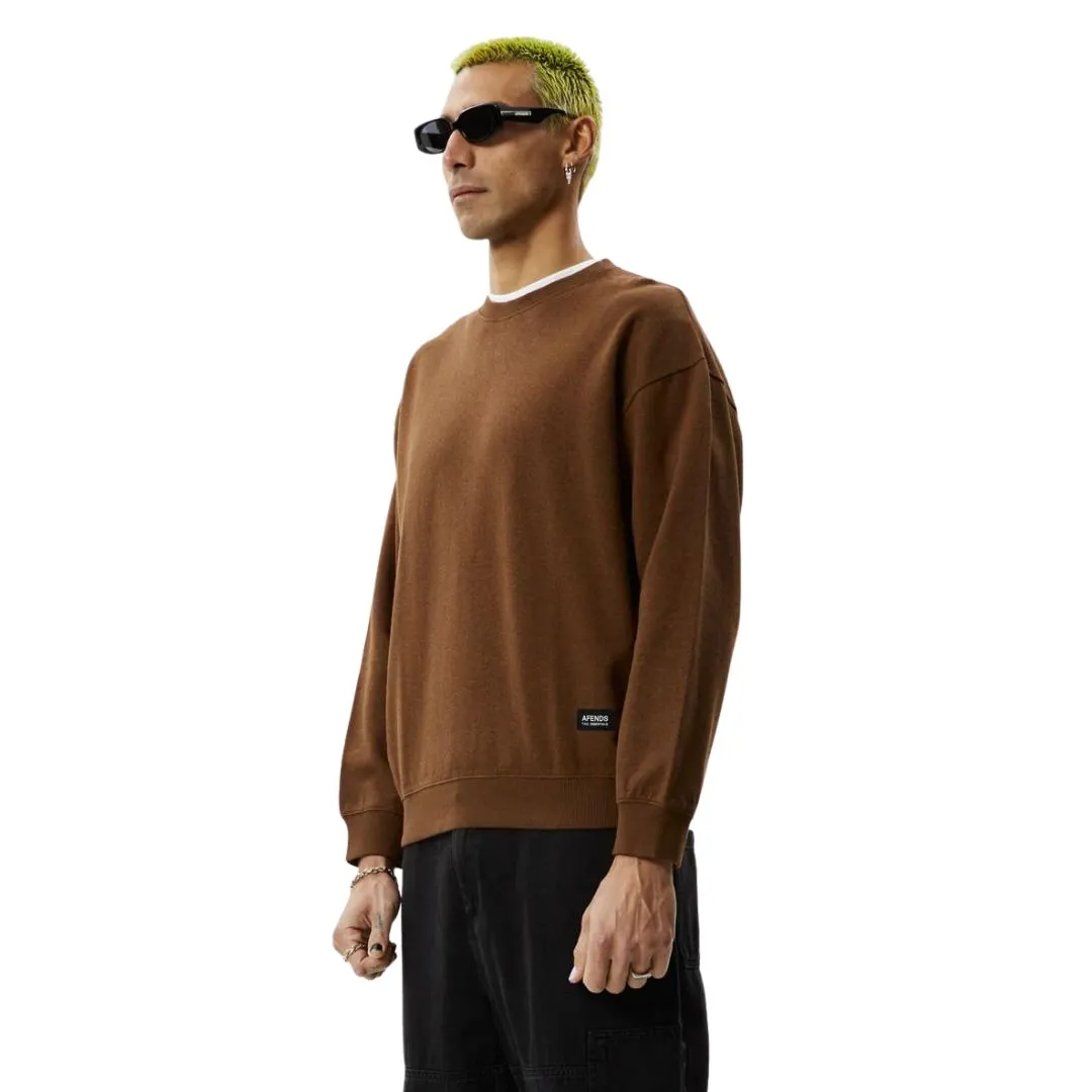 Afends Indica Hemp Crew Neck Jumper - Toffee