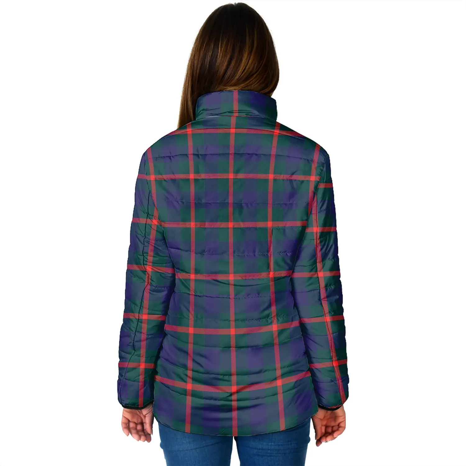 Agnew Tartan Padded Jacket with Family Crest