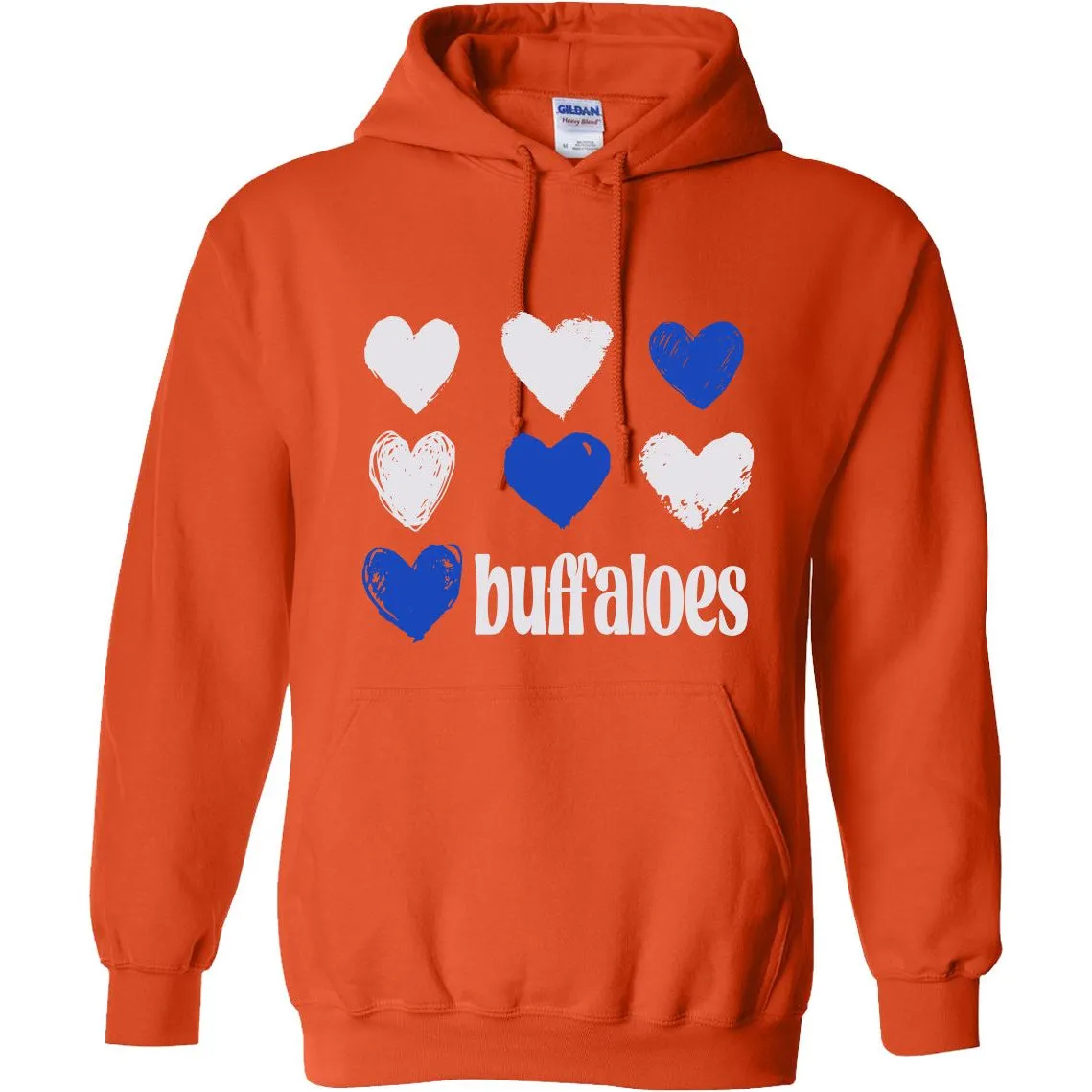 Alcorta Buffaloes - Foil Hearts Hoodie