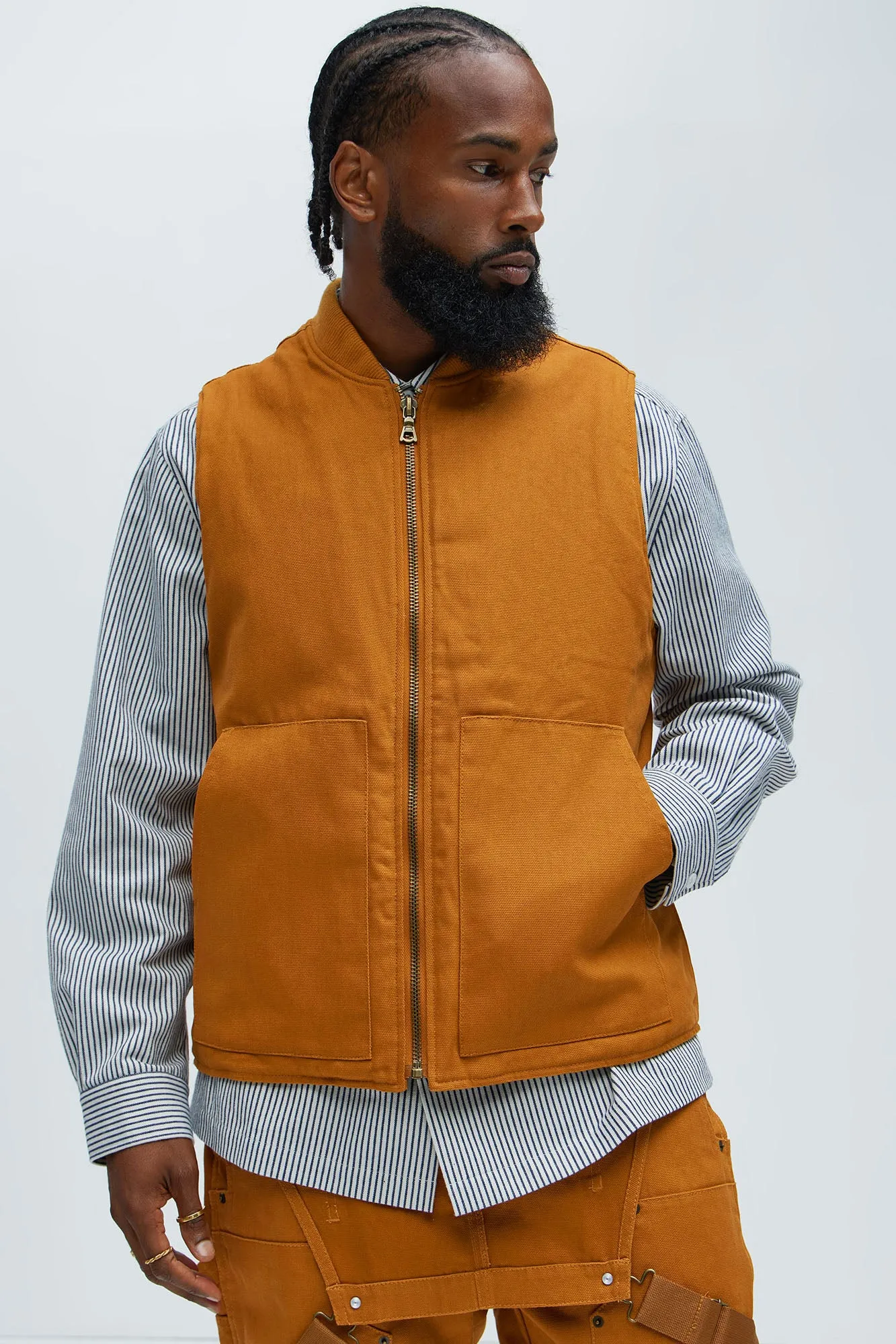 Alexander Utility Canvas Vest - Tan