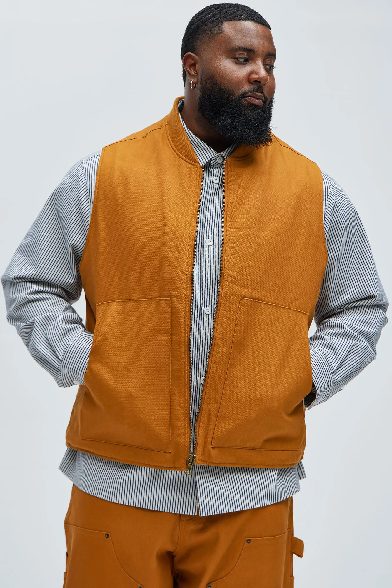 Alexander Utility Canvas Vest - Tan