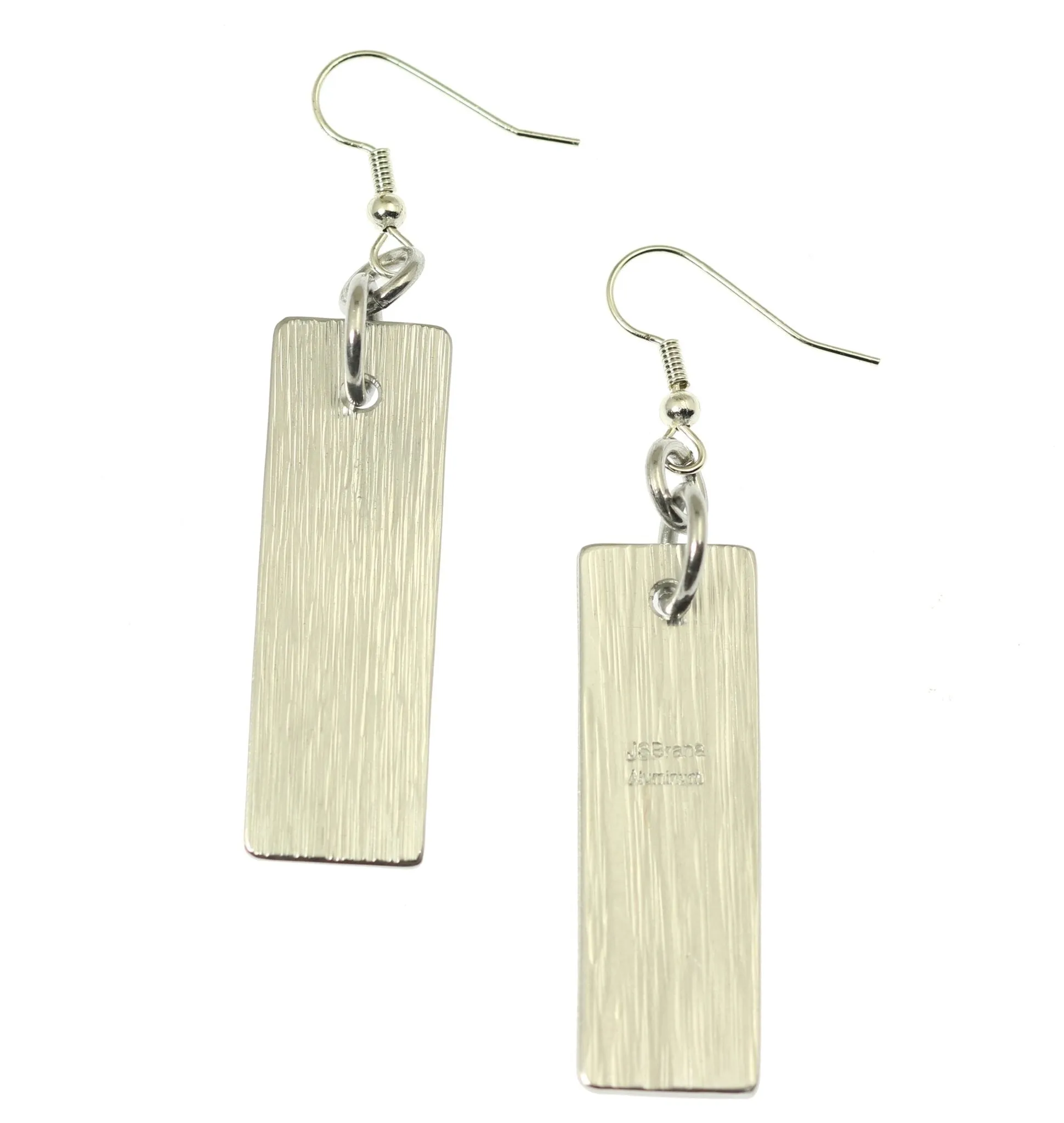 Aluminum Bark Dangle Earrings