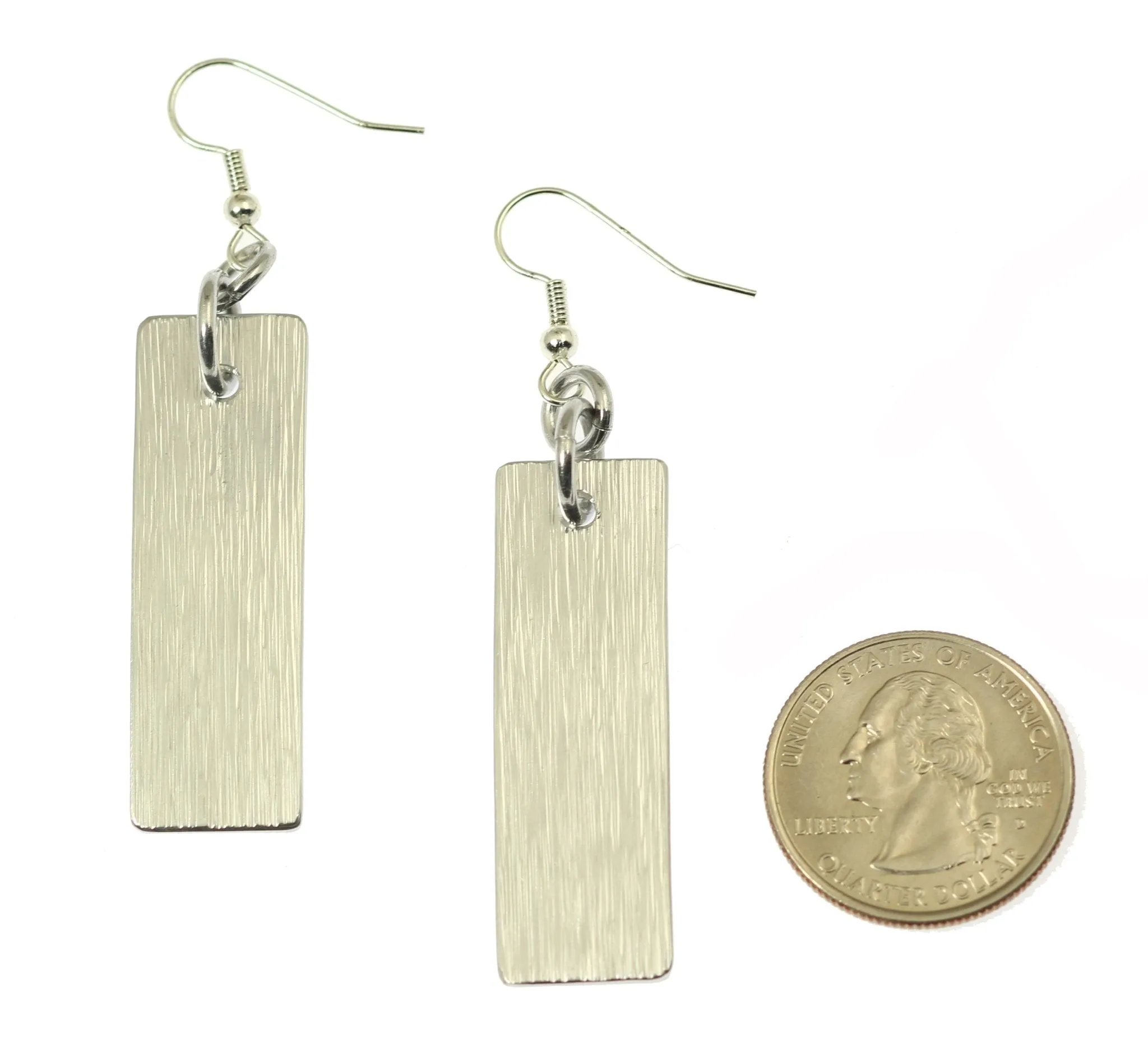 Aluminum Bark Dangle Earrings