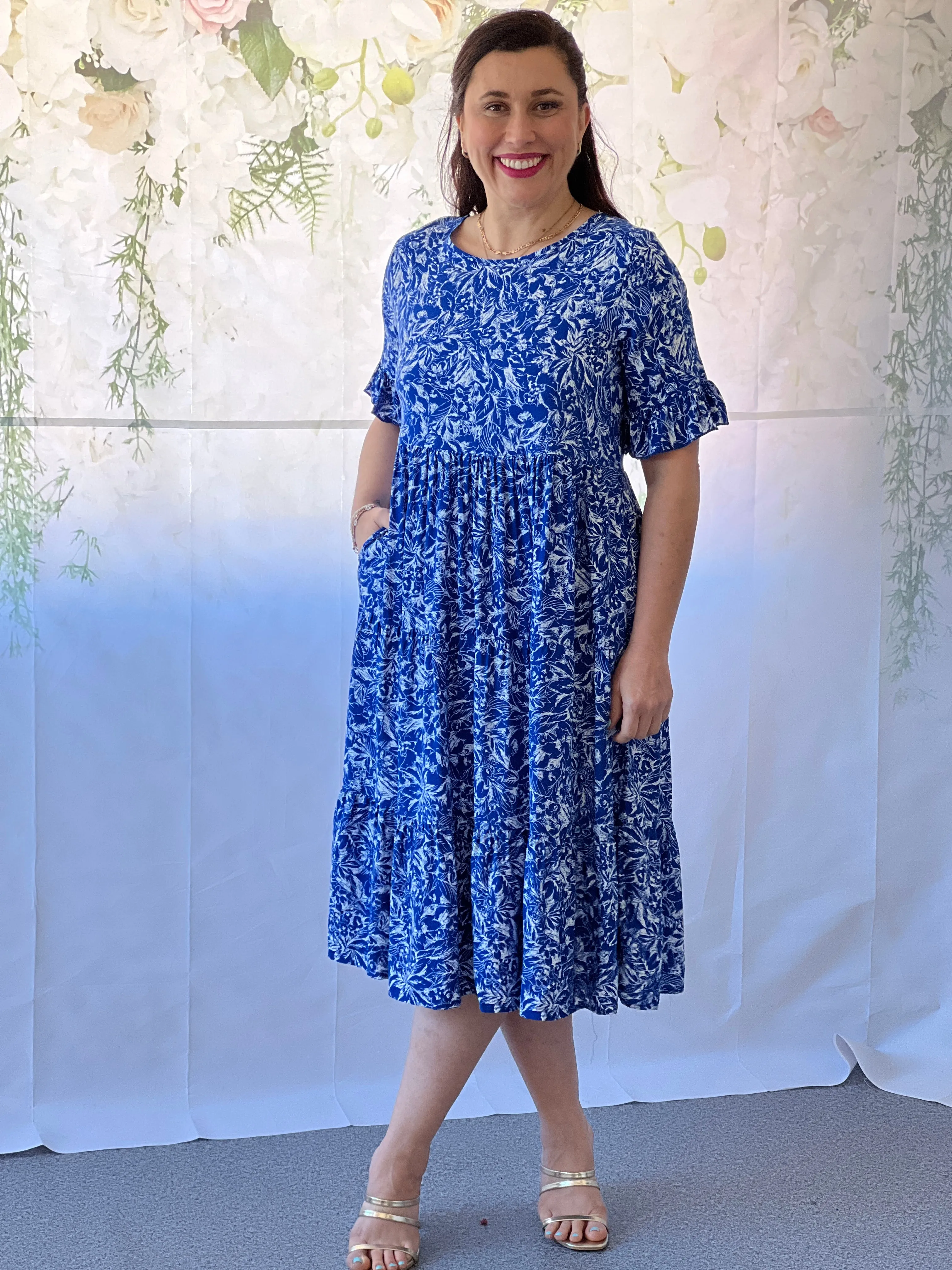 Annie Royal Floral Dress