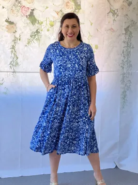 Annie Royal Floral Dress