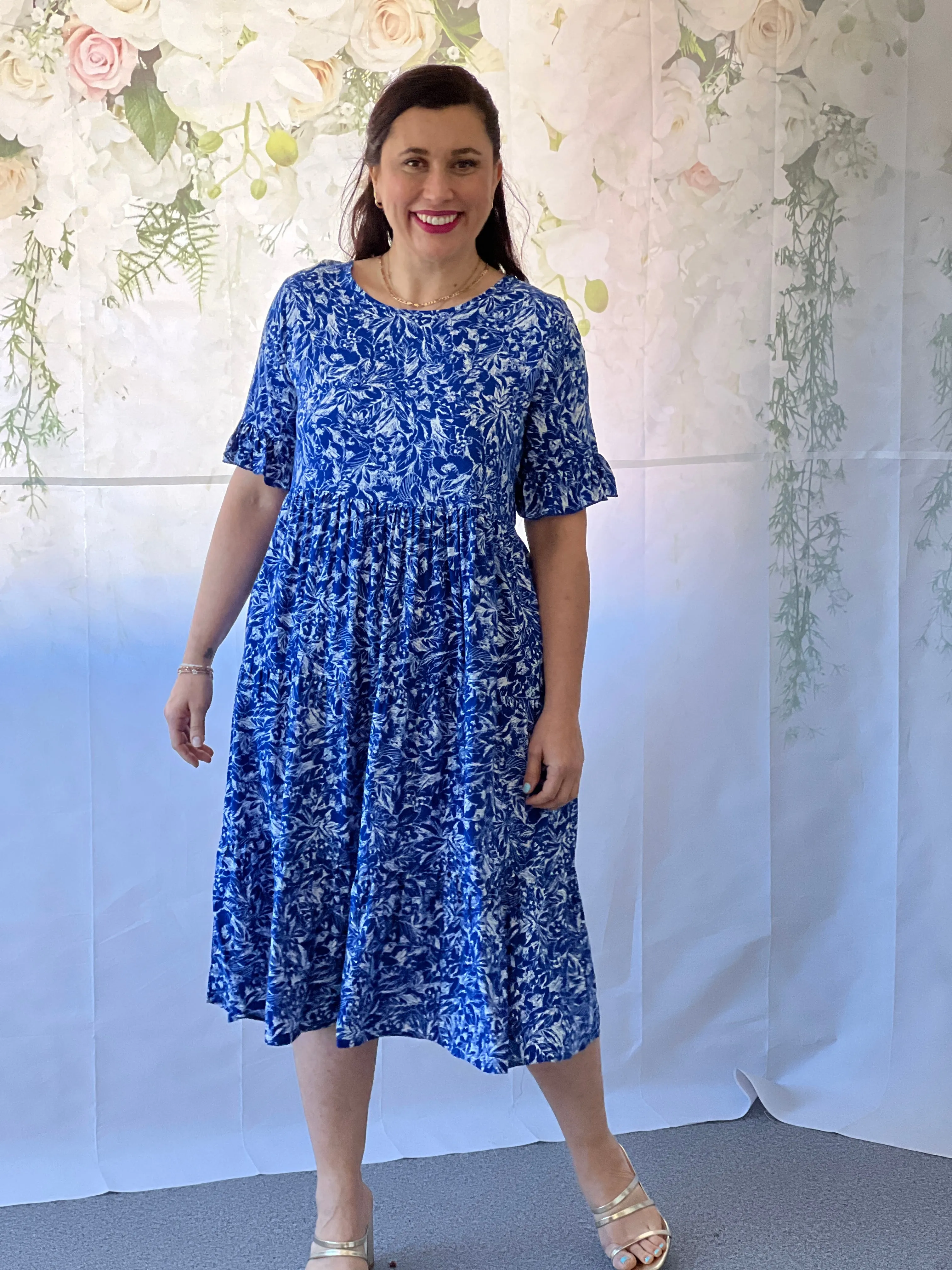 Annie Royal Floral Dress