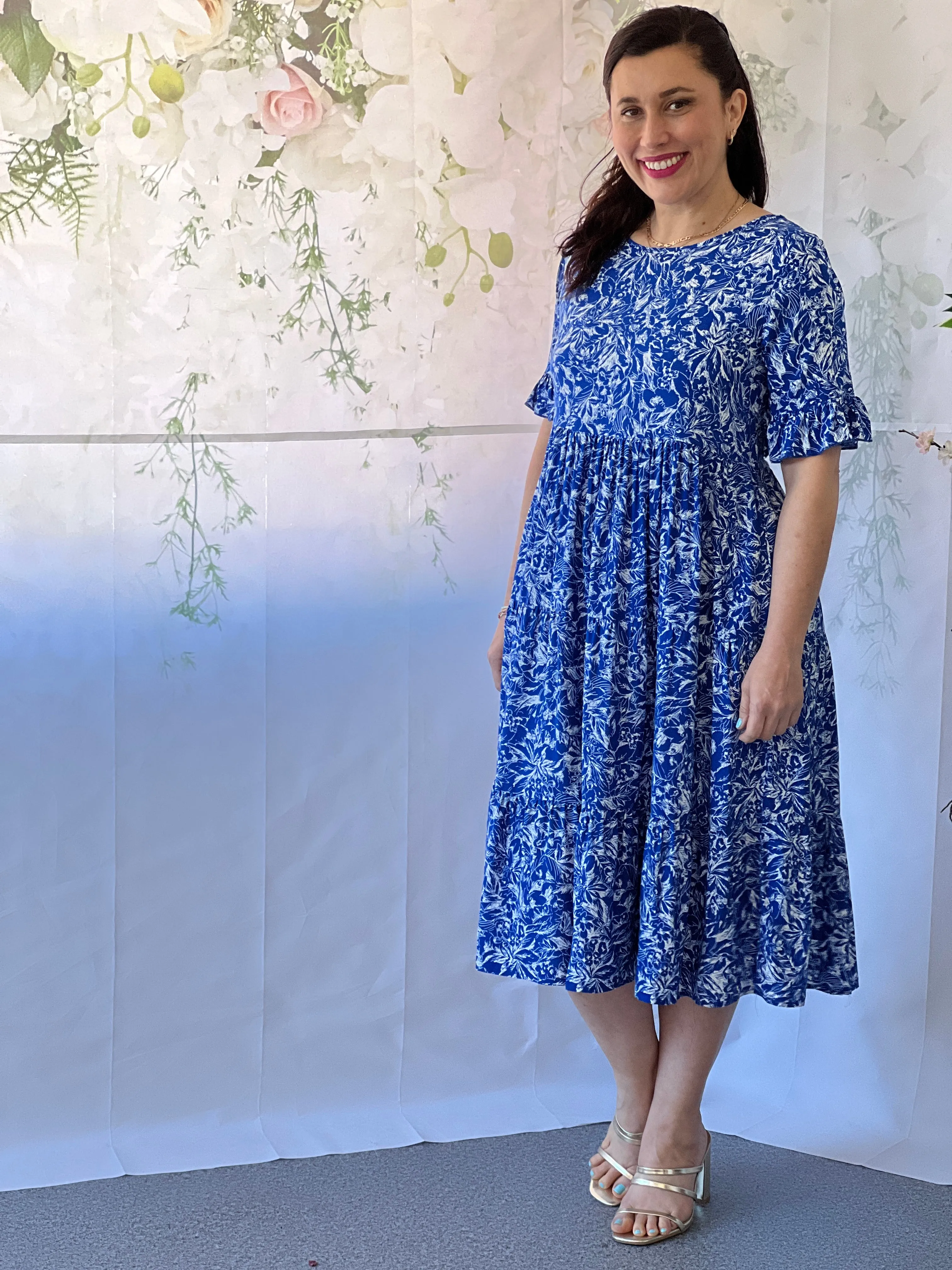 Annie Royal Floral Dress