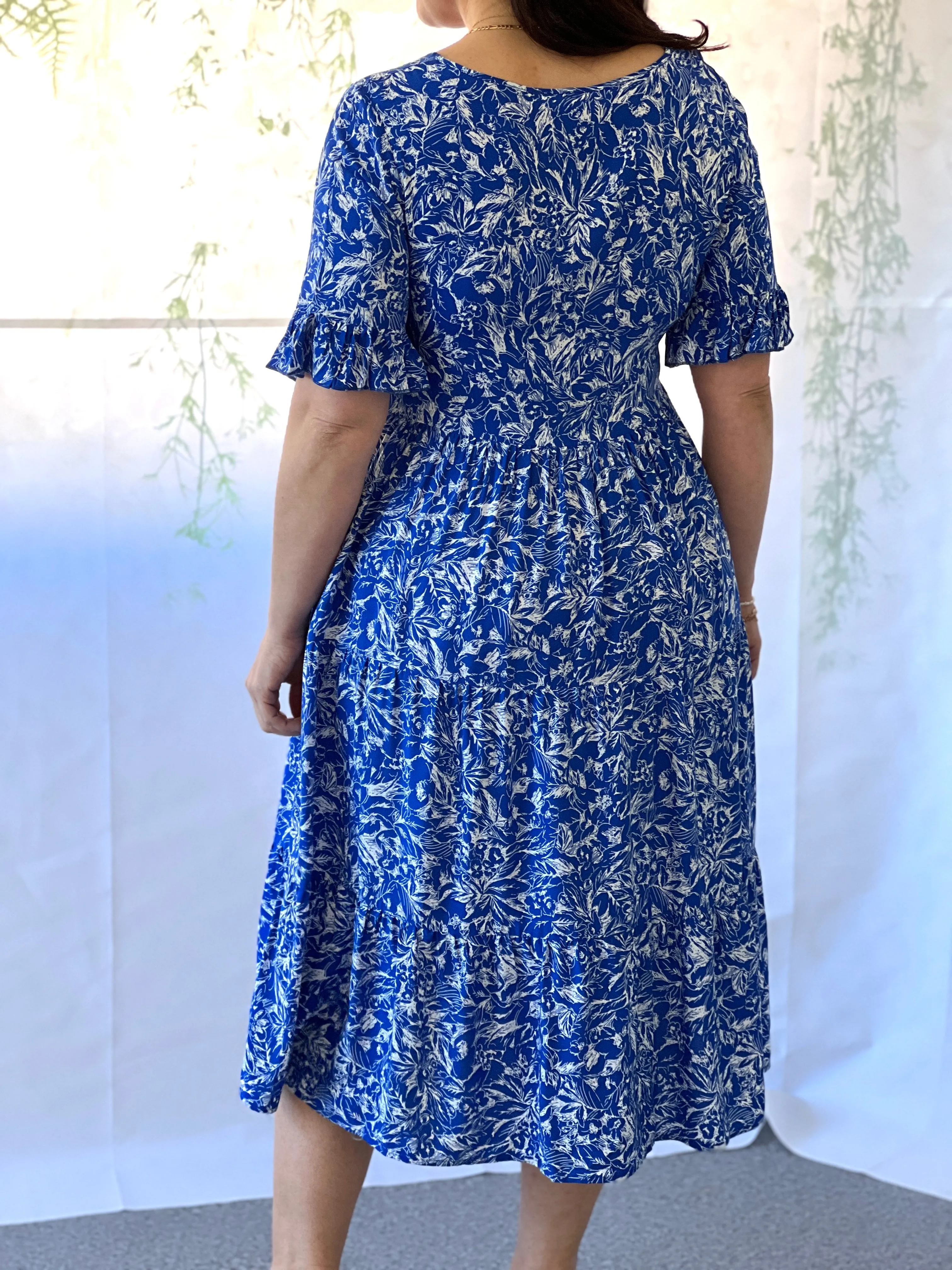 Annie Royal Floral Dress