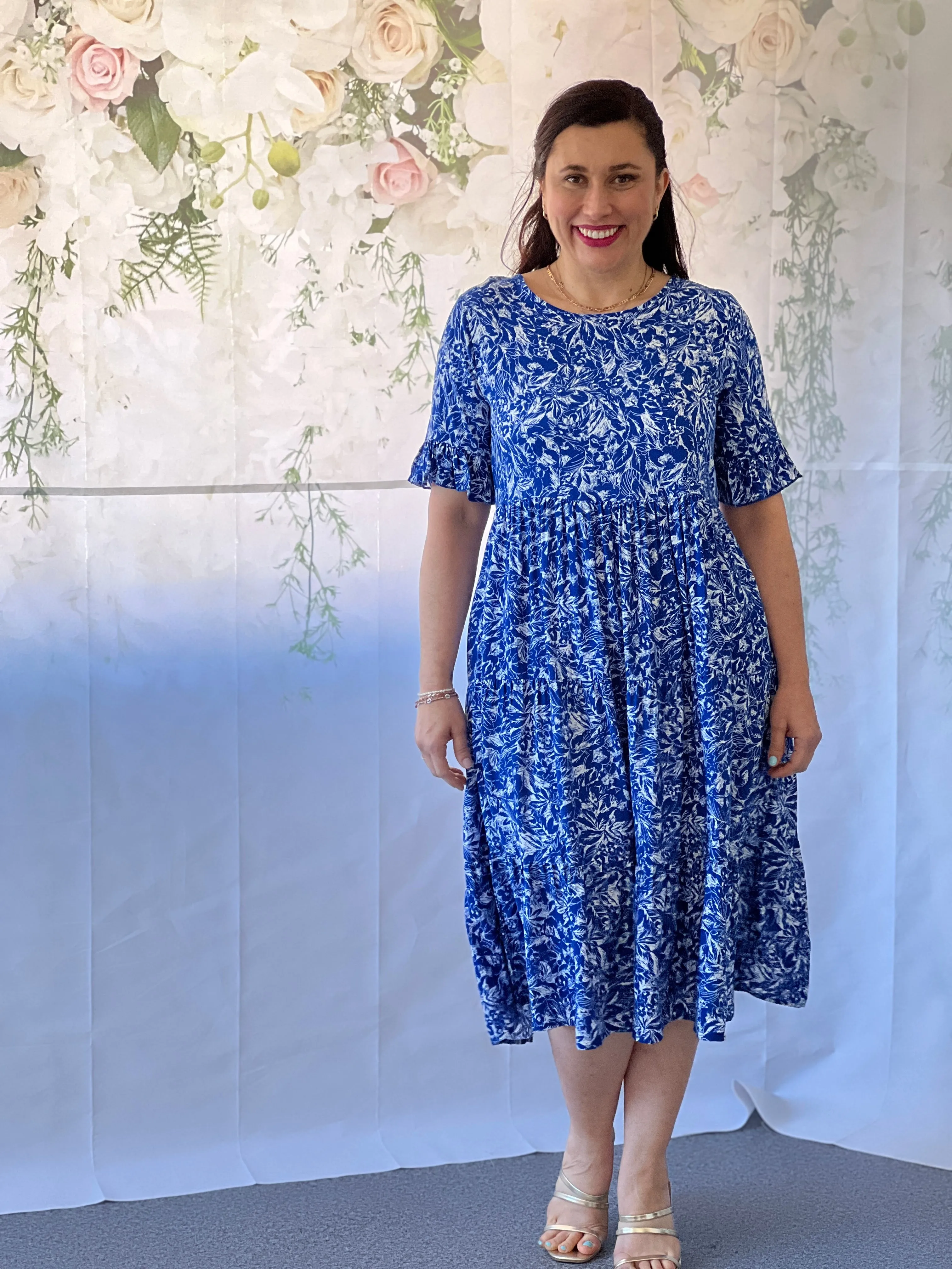 Annie Royal Floral Dress