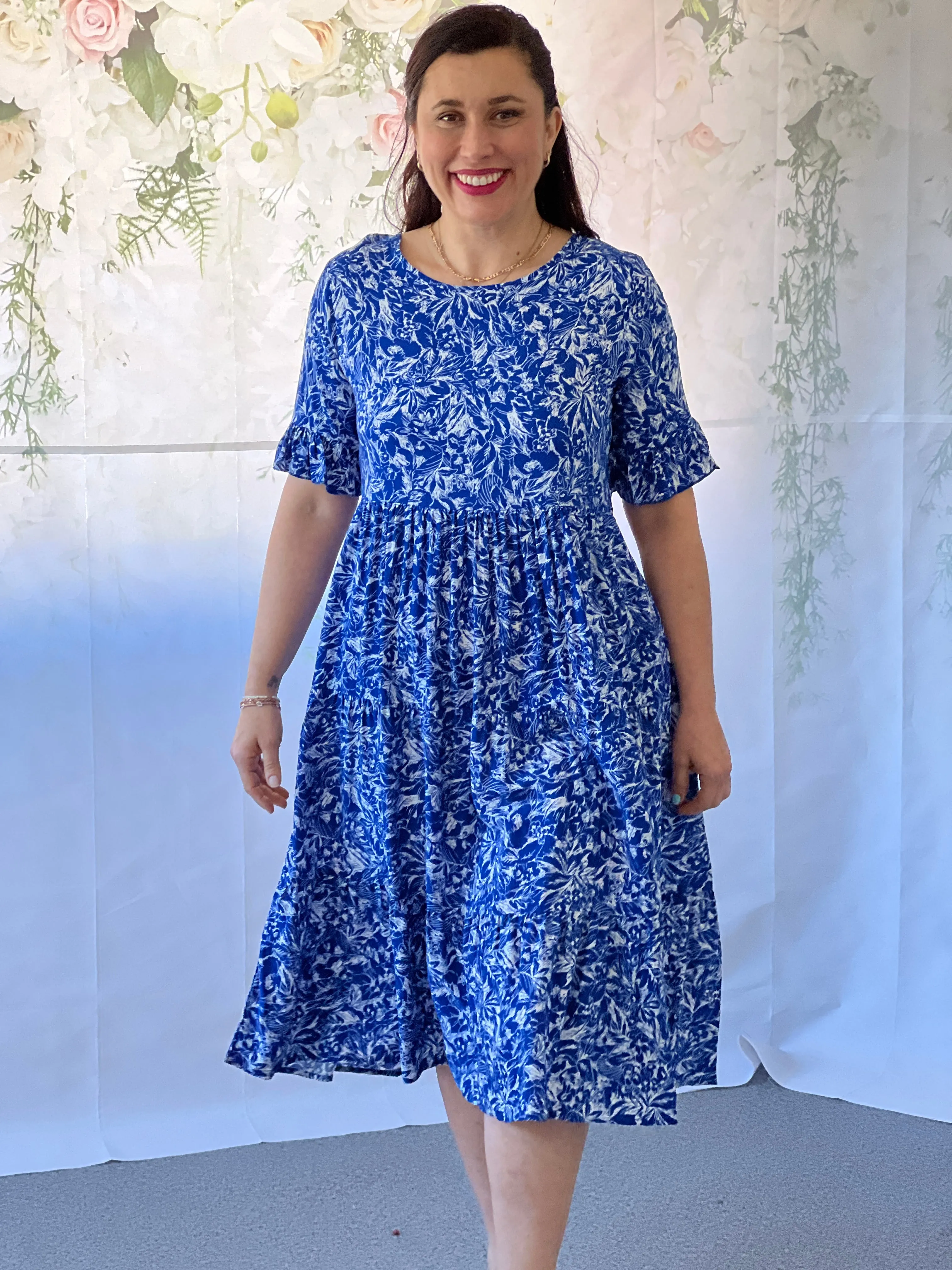 Annie Royal Floral Dress