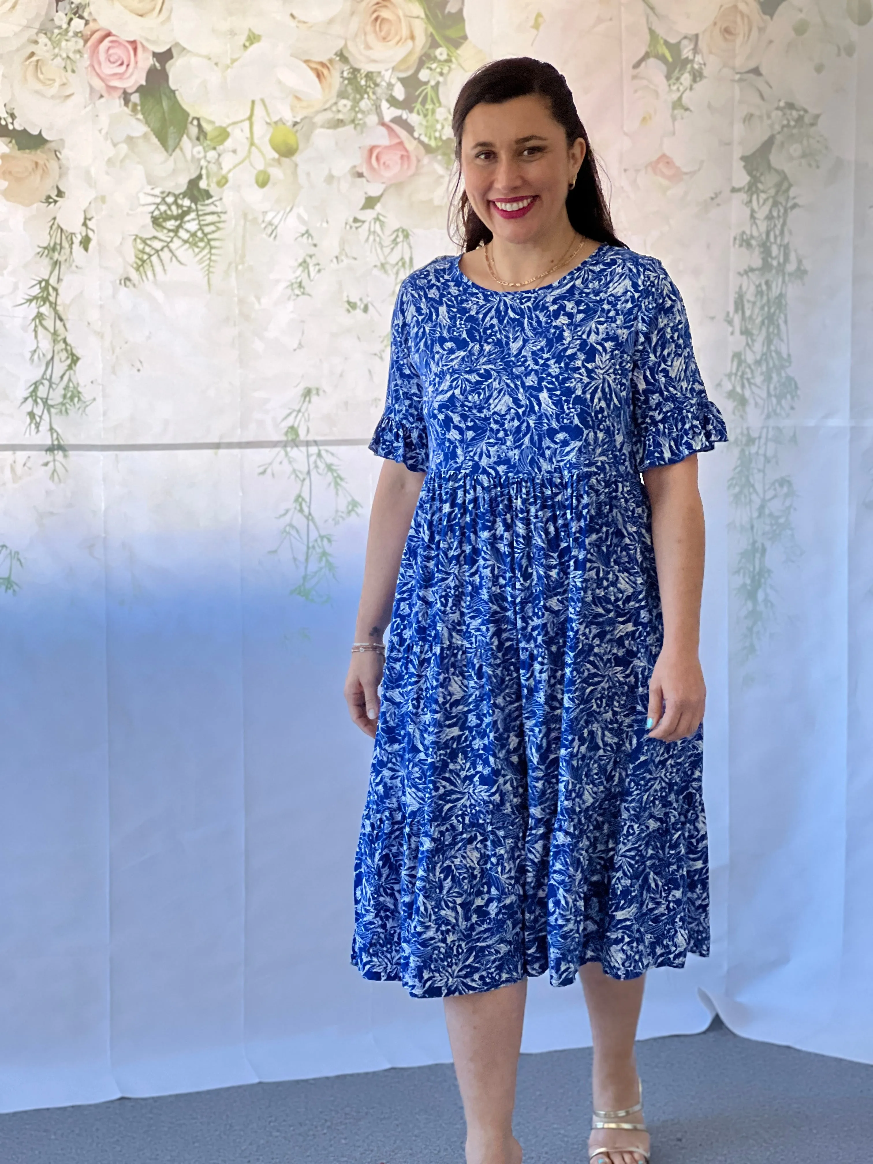 Annie Royal Floral Dress