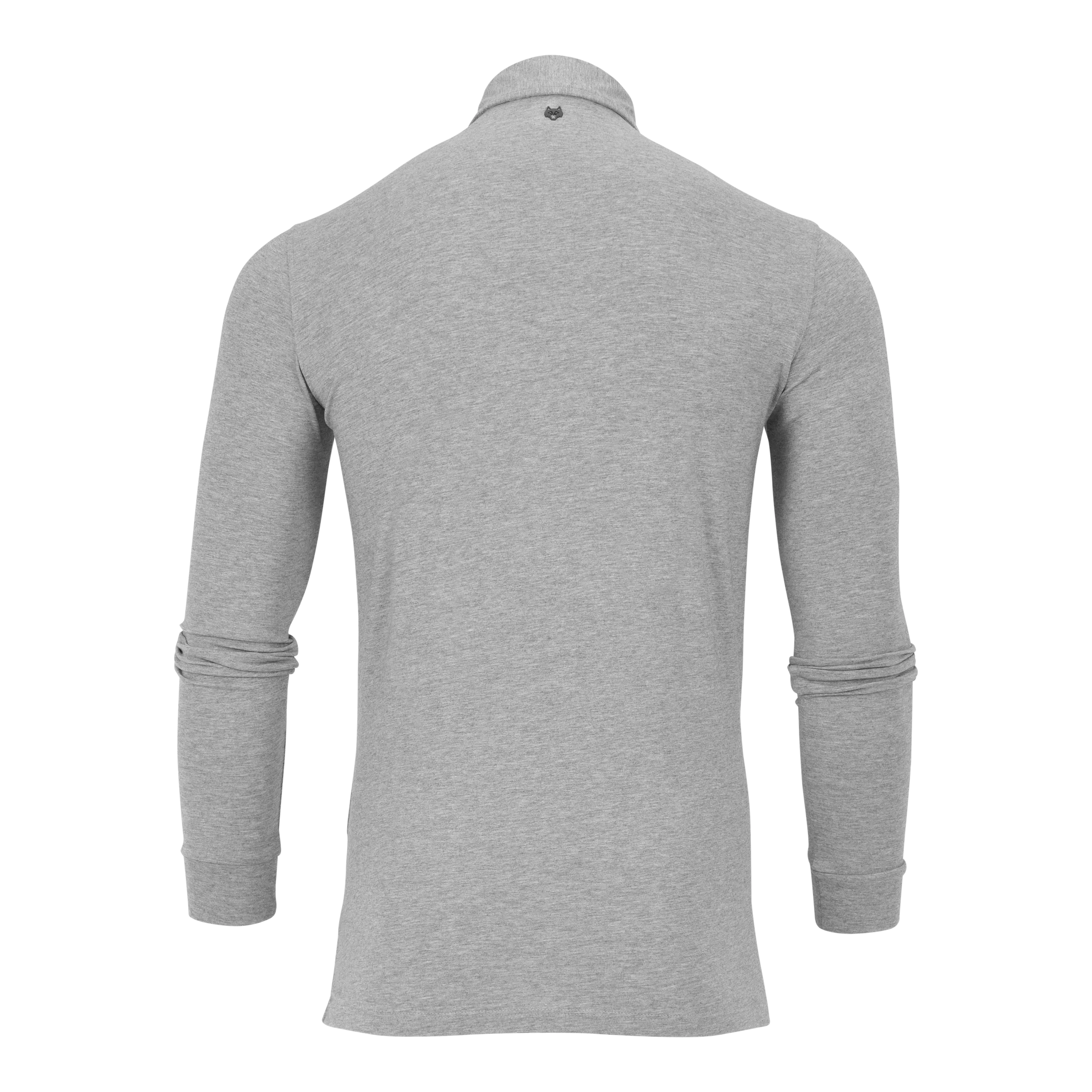 Apache Long Sleeve Polo (Light Grey Heather)