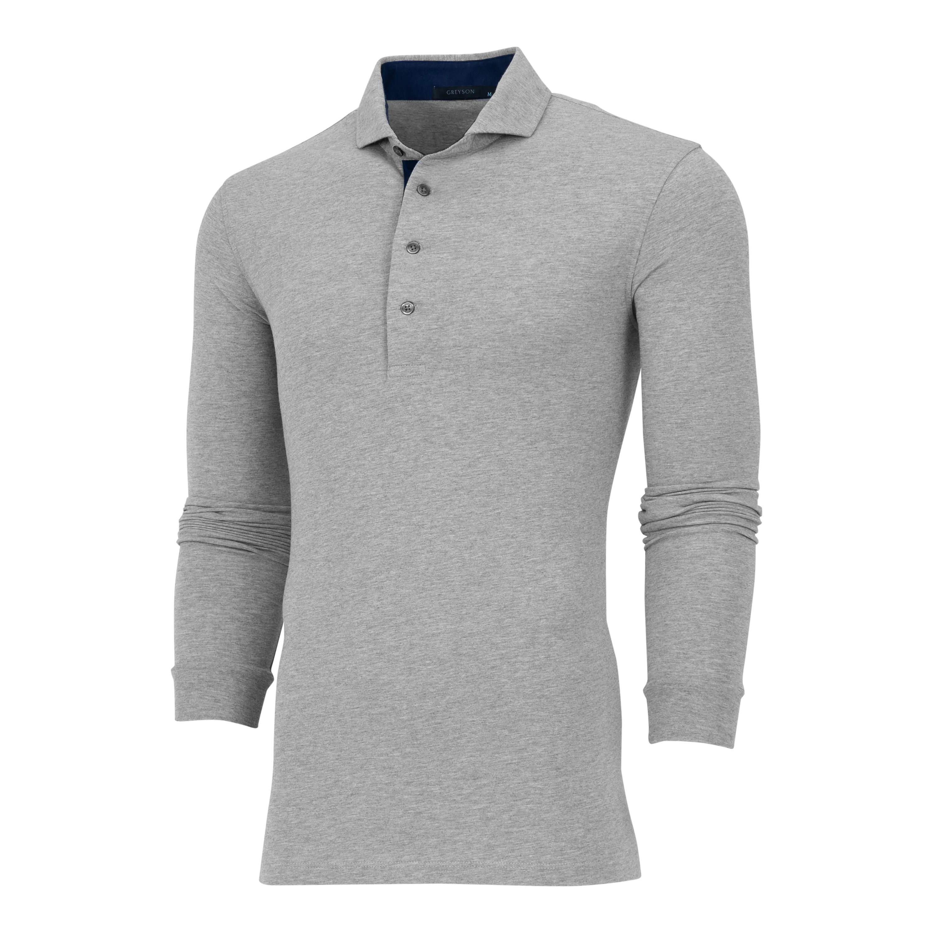 Apache Long Sleeve Polo (Light Grey Heather)