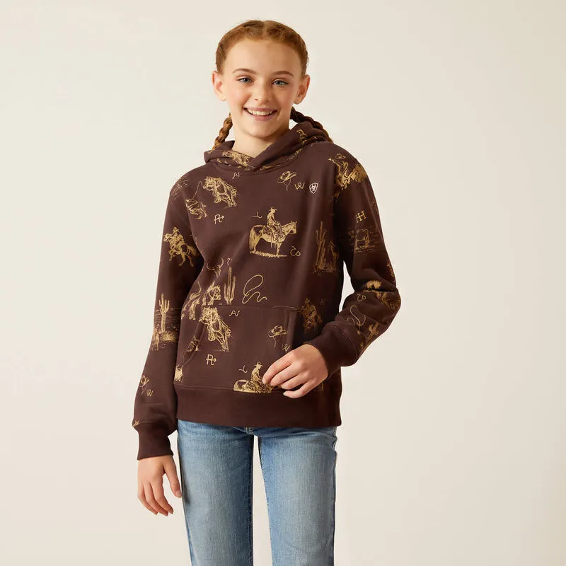 Ariat Girl's Ranch Scene Hoodie