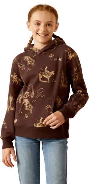 Ariat Girl's Ranch Scene Hoodie