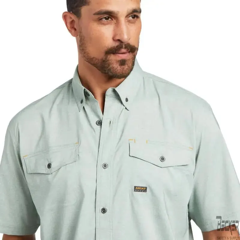 ARIAT - Rebar Made Tough VentTEK DuraStretch Work Shirt-Green Bay Heather