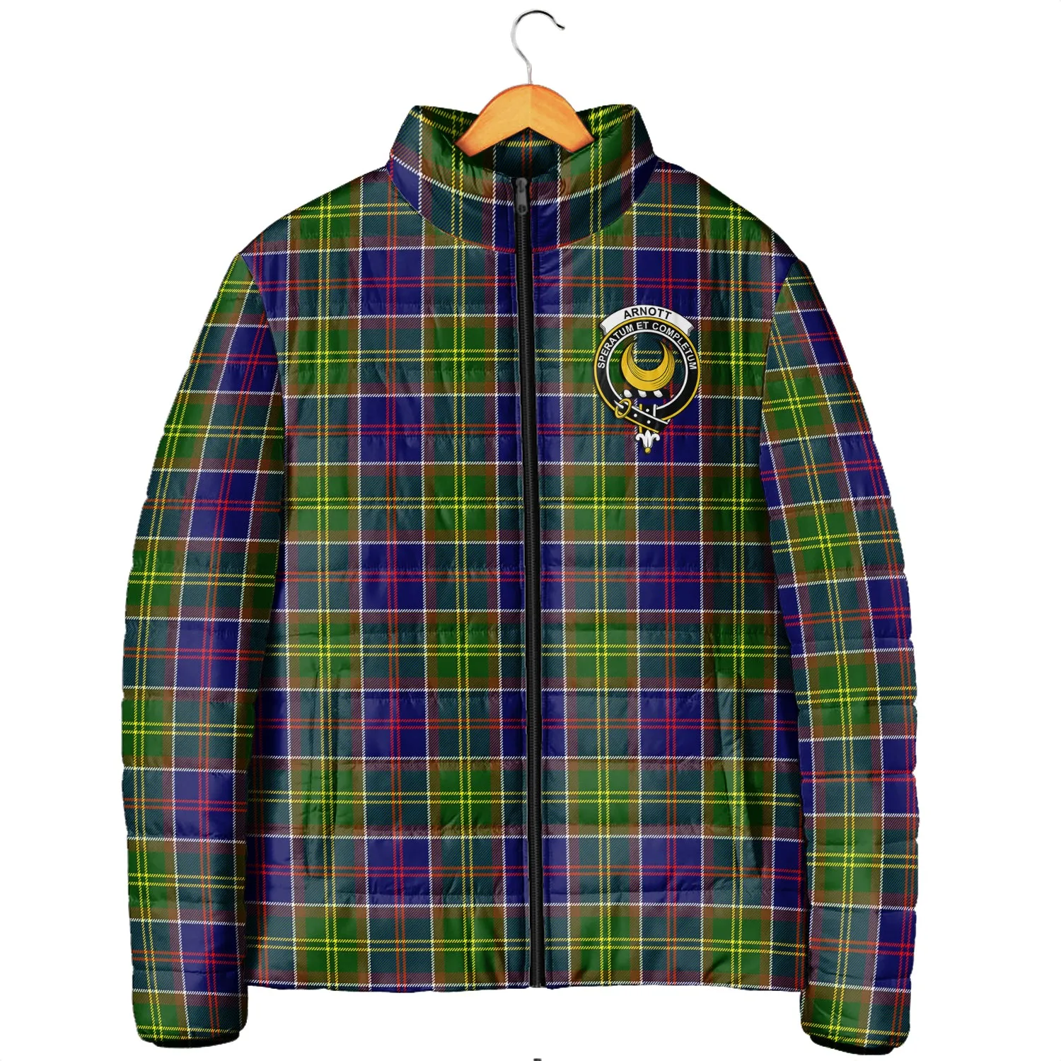 Arnott Tartan Padded Jacket with Family Crest