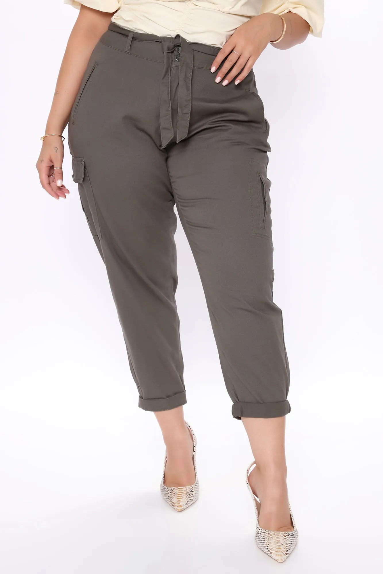 Ask Me Tie Jogger Pant - Olive