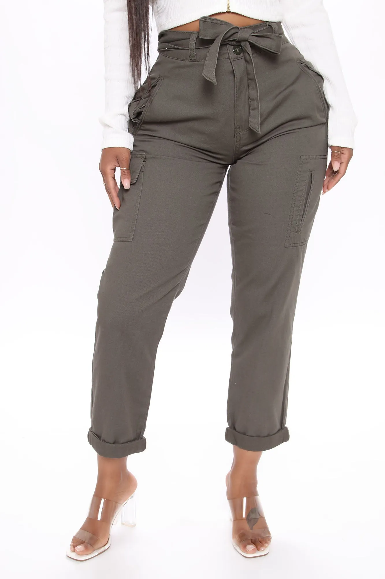 Ask Me Tie Jogger Pant - Olive