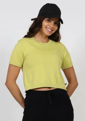 At-Ease Cotton Knit Crop Top