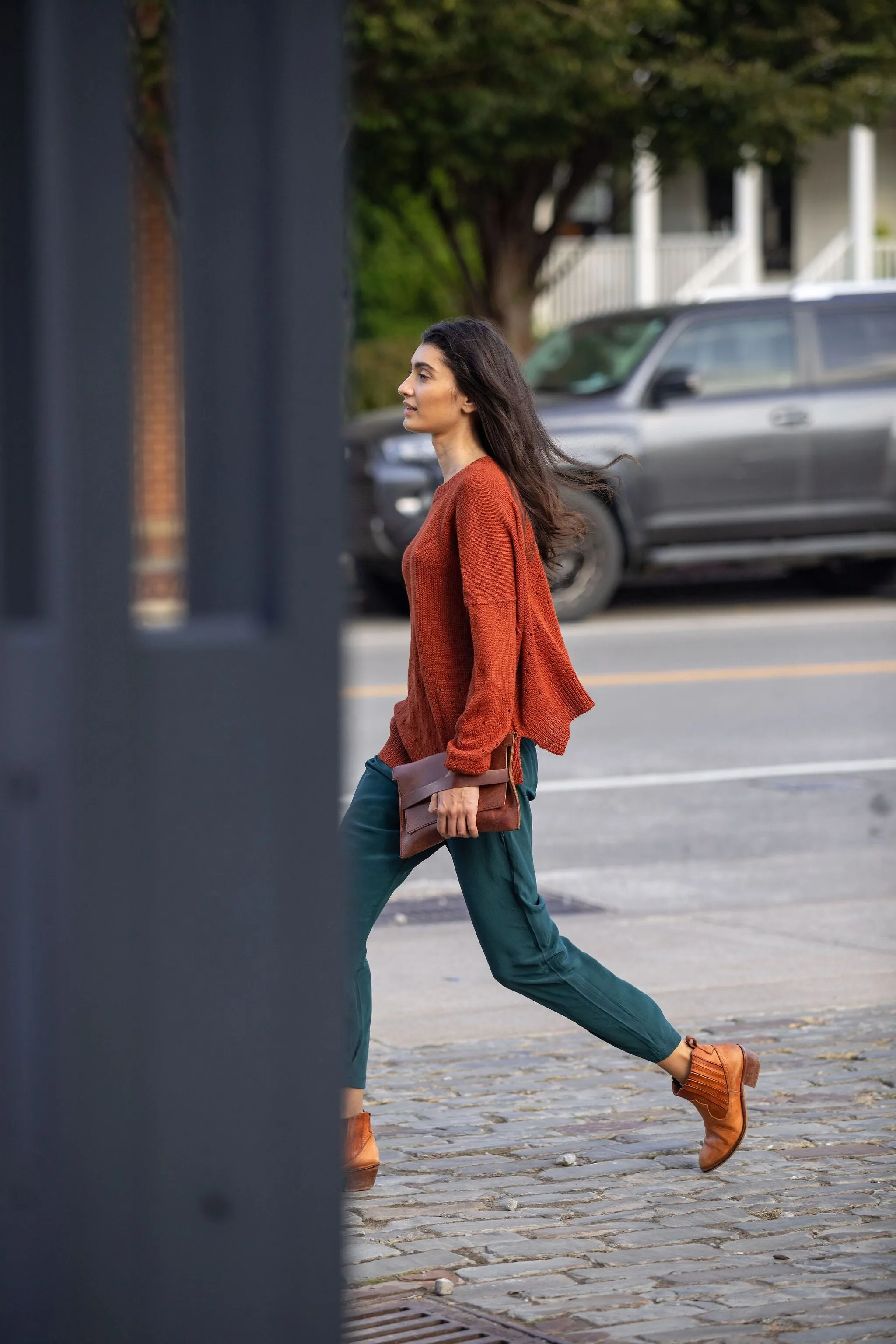 Baby Alpaca Pullover Sweater in Rust - Pre-Order 2/30