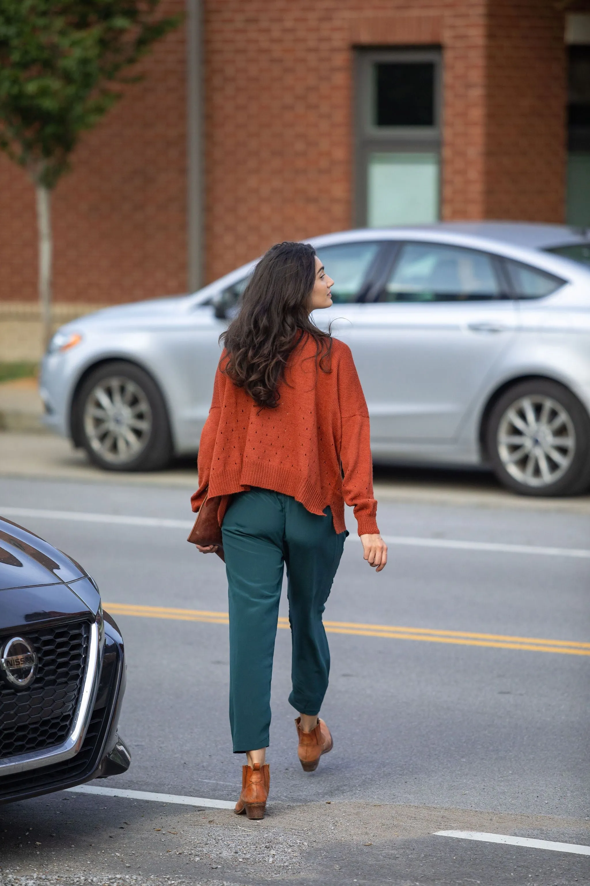 Baby Alpaca Pullover Sweater in Rust - Pre-Order 2/30