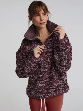 Bailey Half Zip, Rose Speckle