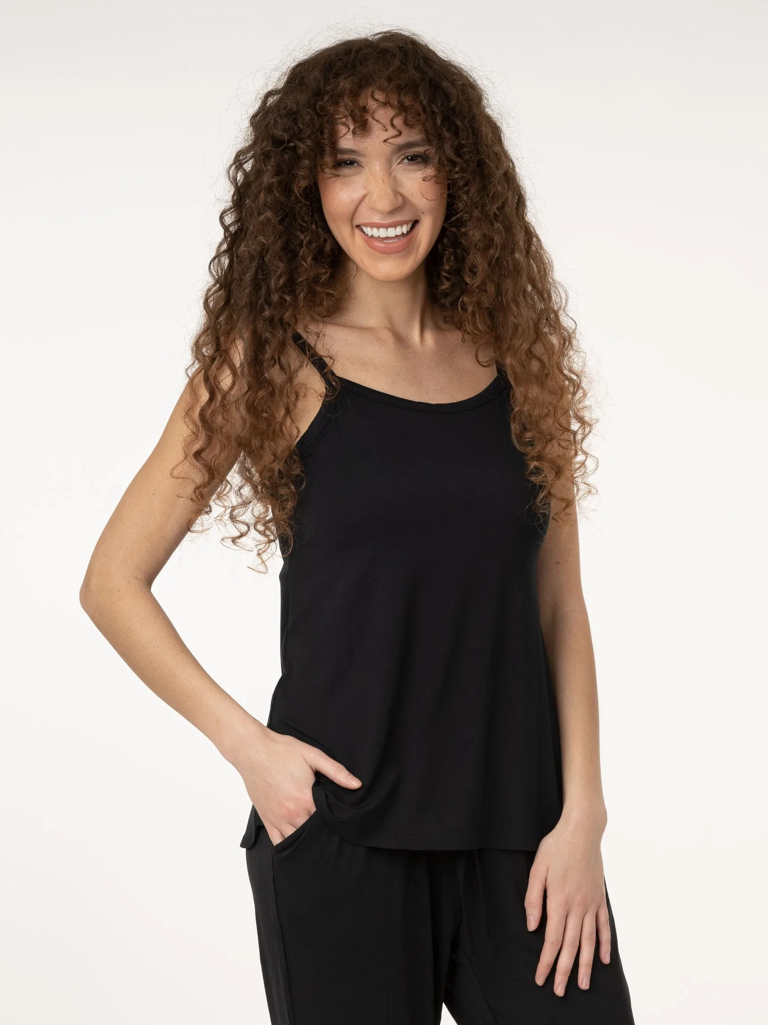 Bamboo Lounge Around Tank | Black