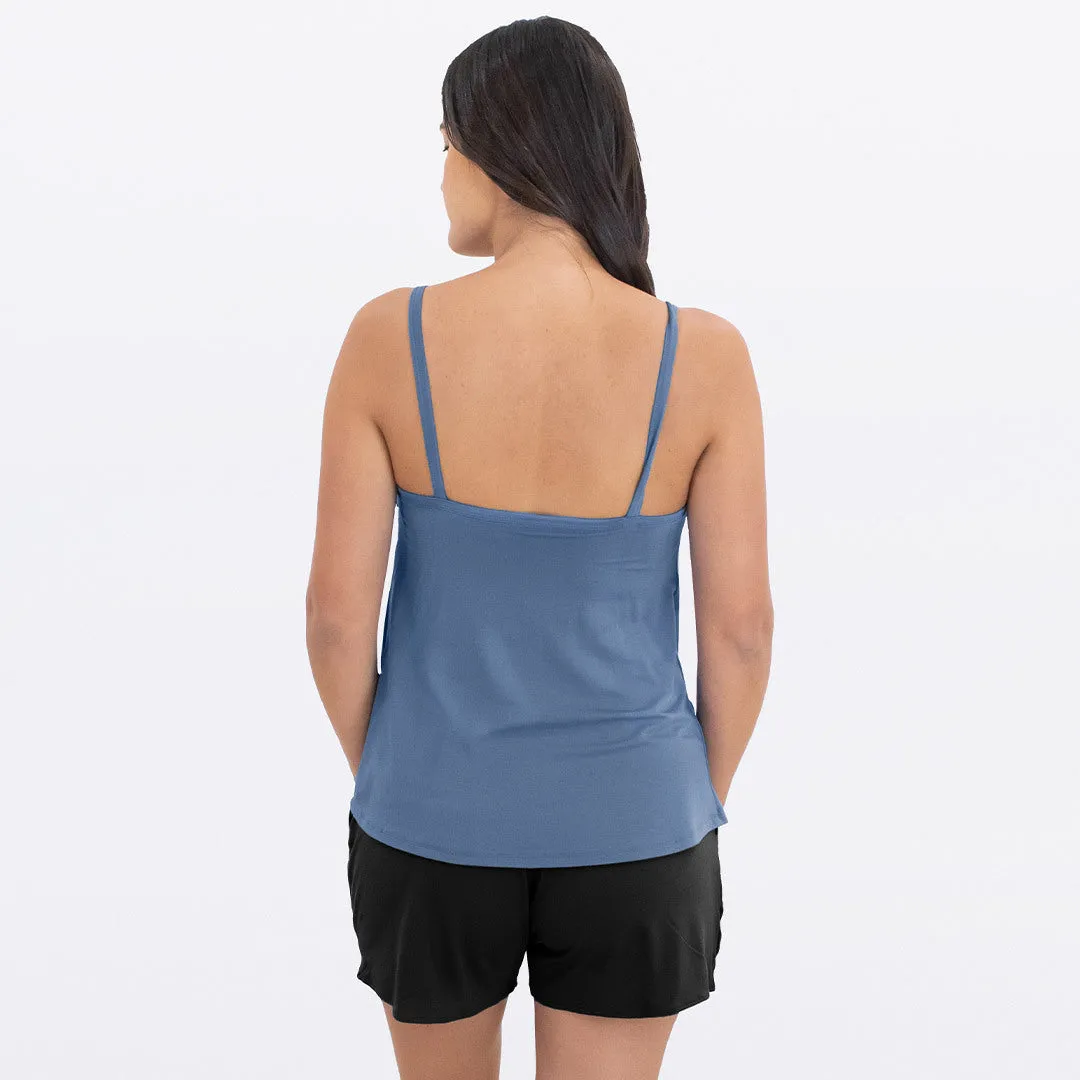 Bamboo Lounge Around Tank | Slate Blue