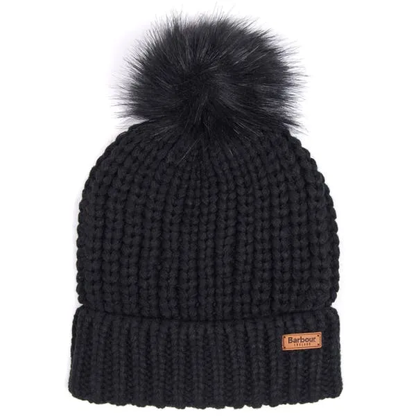 Barbour Christmas Beanie & Scarf Set -Saltburn-Gift Box Set-Black-LGS0023BK11