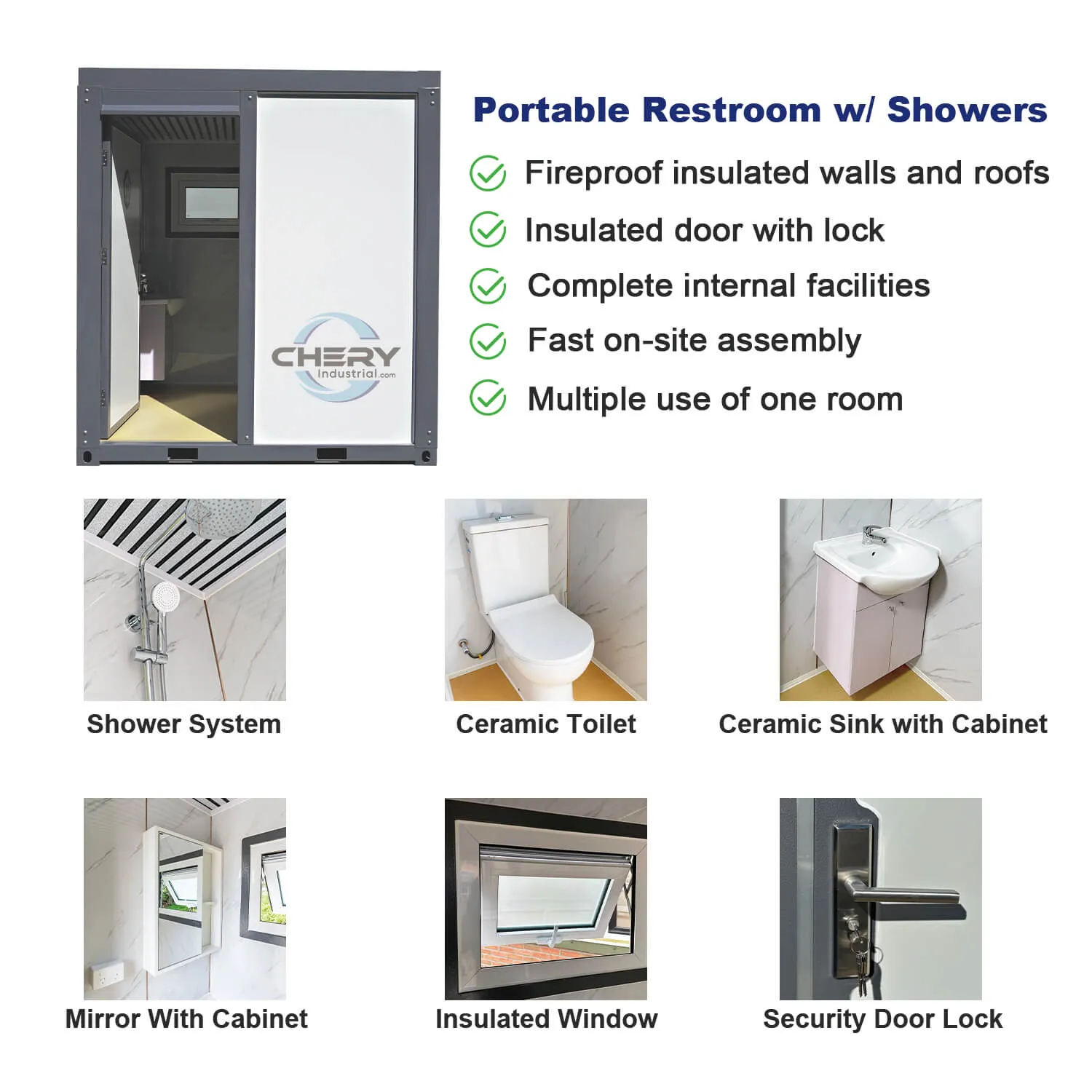 Bastone 2 Private [AS-IS] Portable Restroom w/ Showers D_PM000124