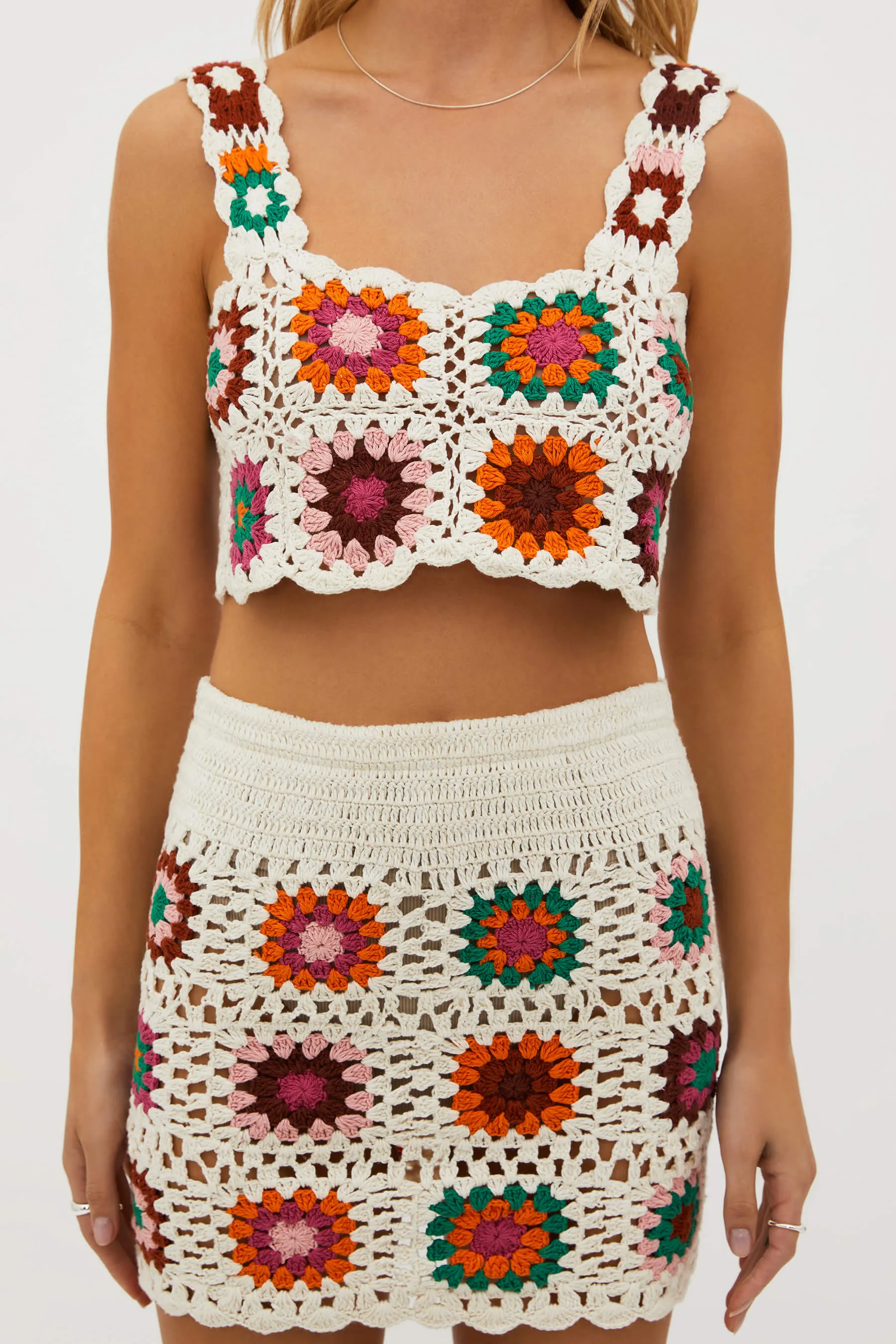 Beach Riot x Anthropologie Eliza Top Sunburst Crochet