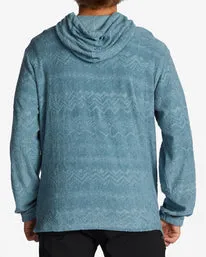 Billabong Flecker Jacquard Pullover Hoodie - Smoke Blue