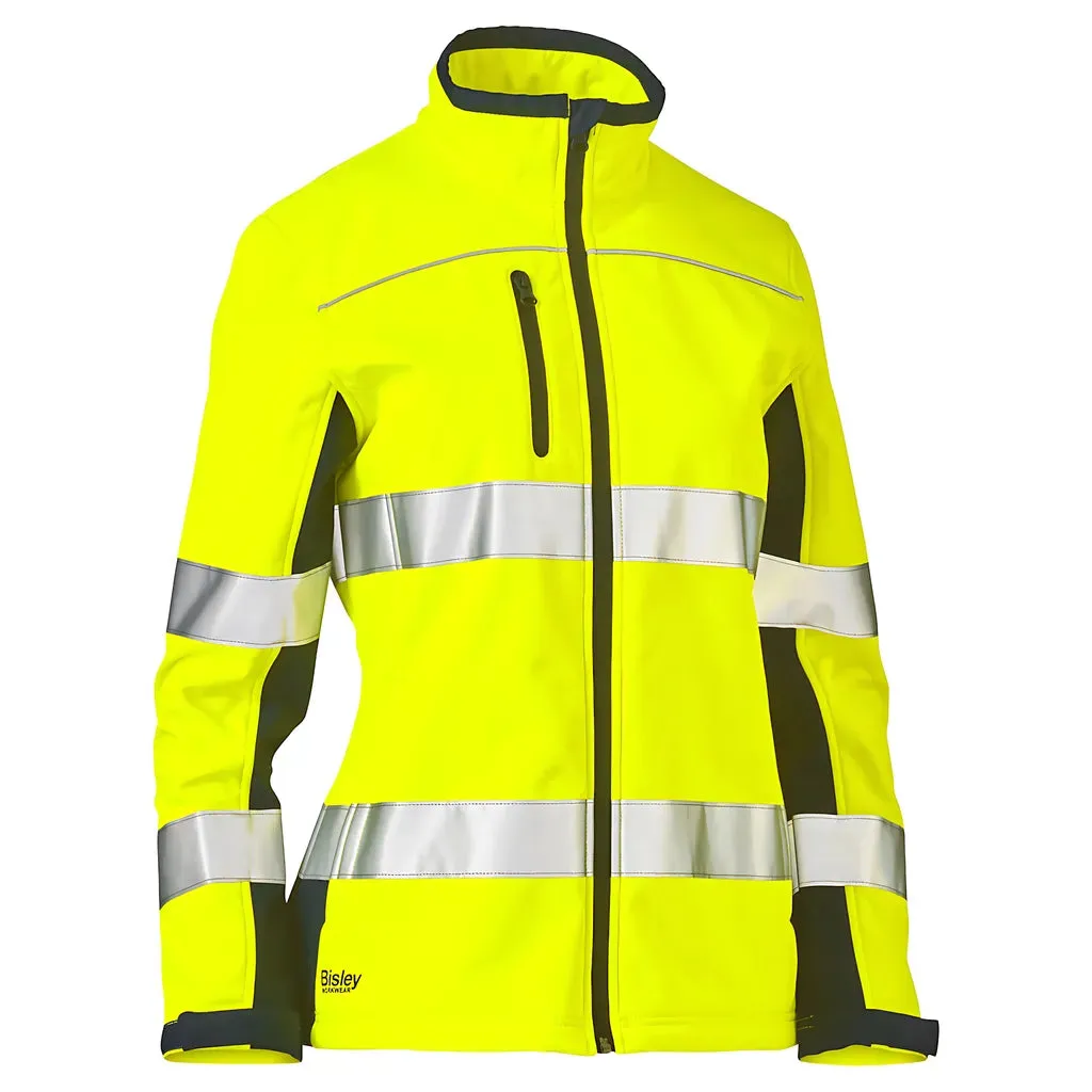 Bisley 333W6059T-YLNV/3XL ANSI Type R Class 2 Women's Contoured Softshell Jacket