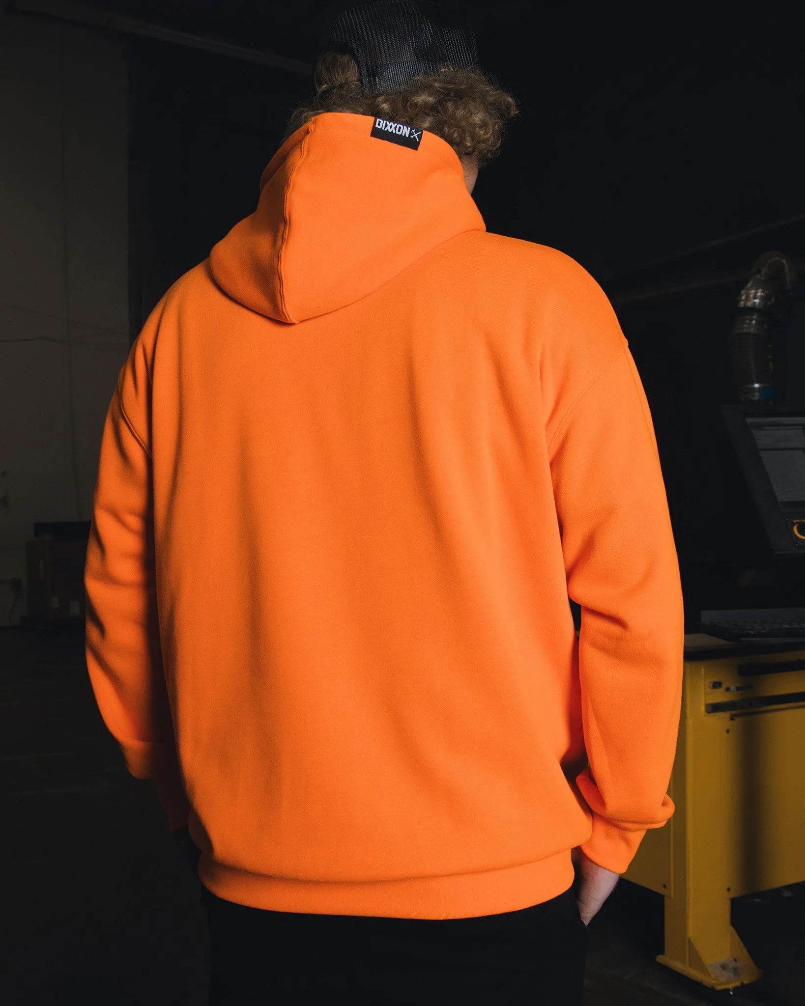 Black Weld Pullover Hoodie - Safety Orange