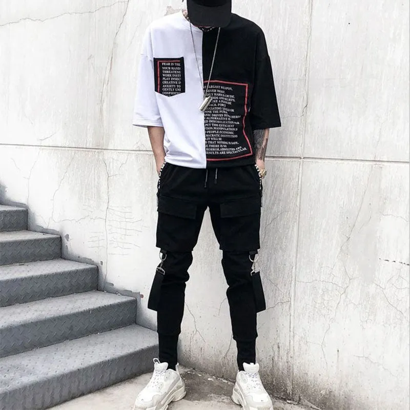 Cargo Pants for Men Techwear Hip Hop Harem Pants