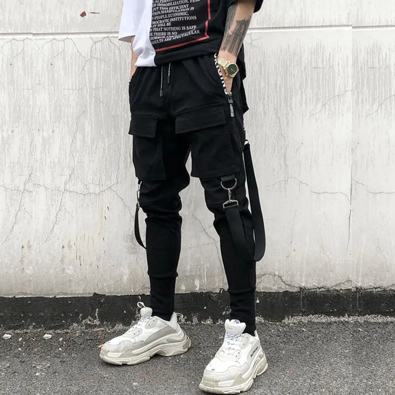 Cargo Pants for Men Techwear Hip Hop Harem Pants