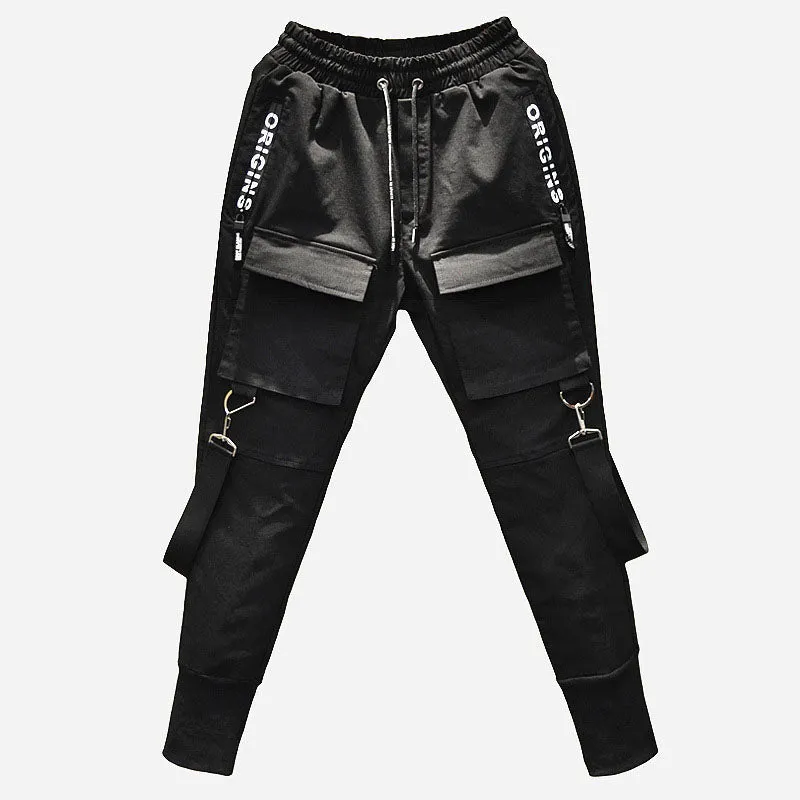 Cargo Pants for Men Techwear Hip Hop Harem Pants