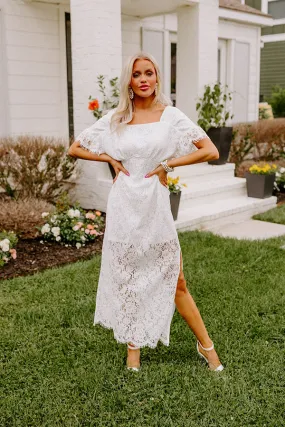 Champagne Getaway Lace Midi