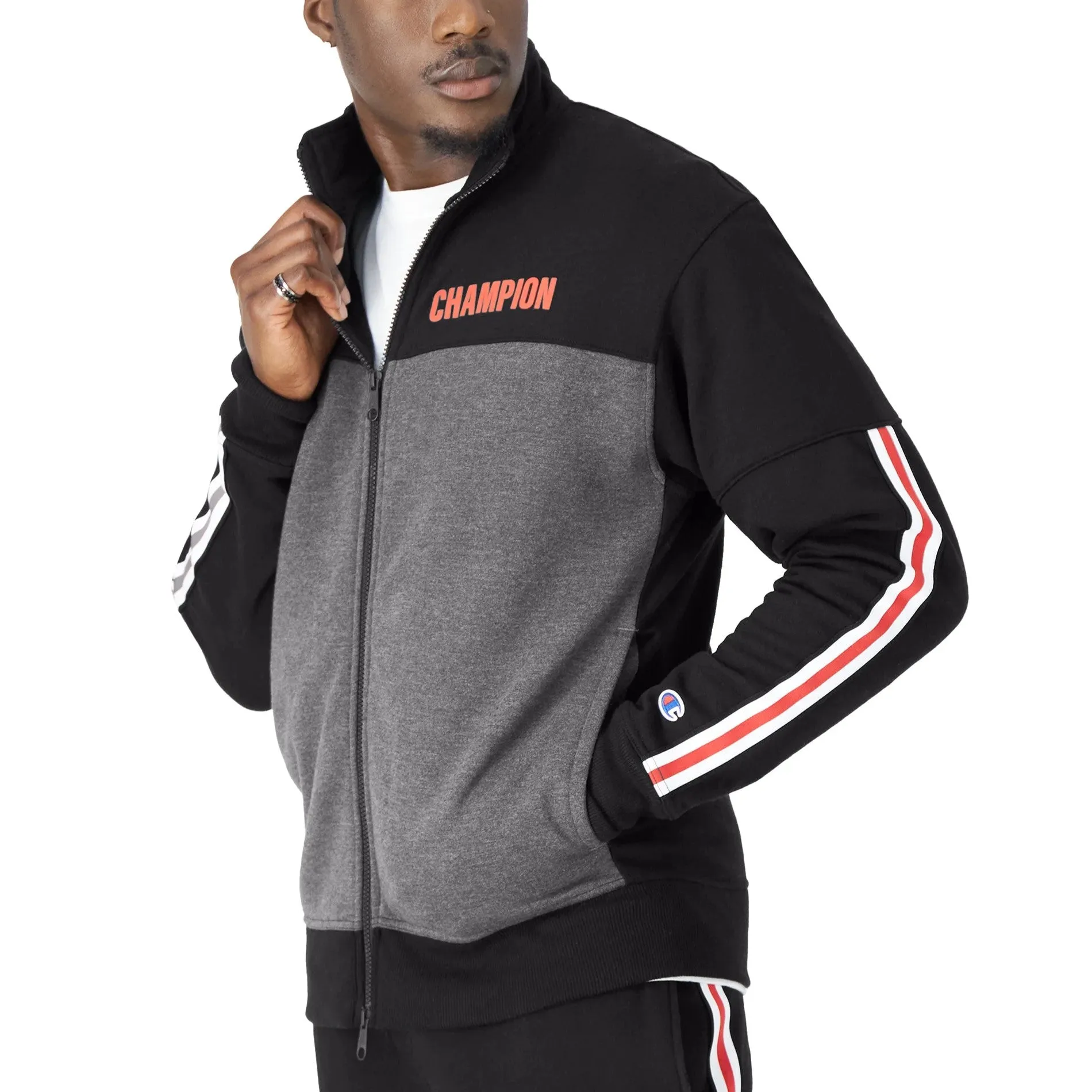 CHAMPION Powerblend Warm Up Jacket Block Logo