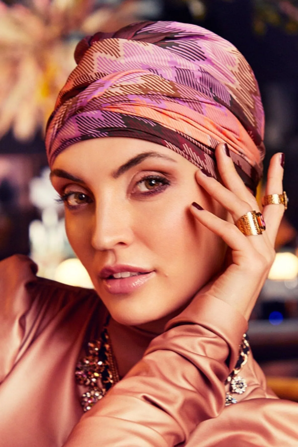 Christine Boho Sapphire Turban - Bohemian Vibes