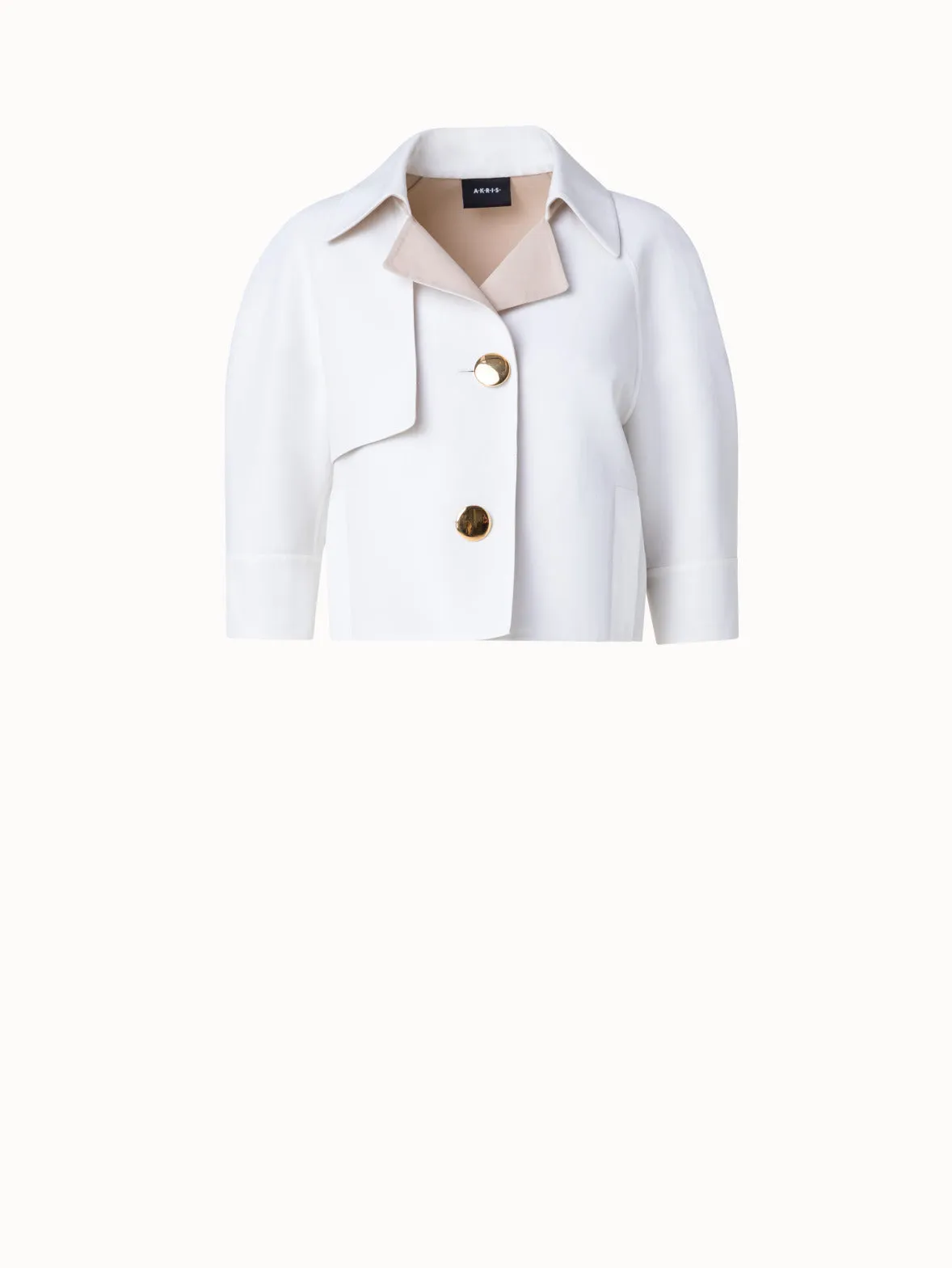 Cotton Double-Face Cropped Jacket