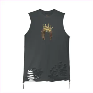 Crowned Dreadz Men's Ripped Tank Top