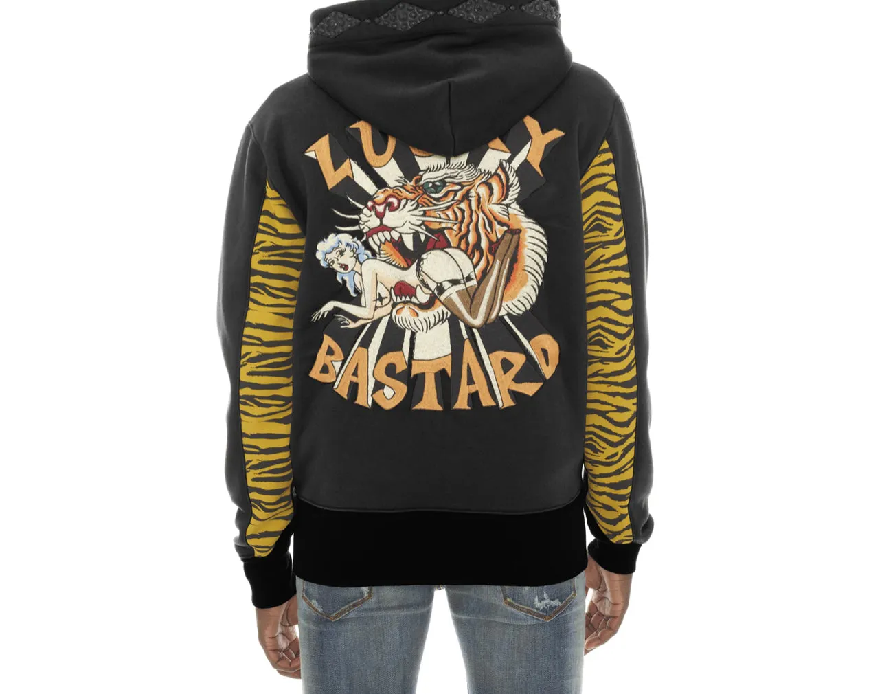 Cult of Individuality TIGER FULL ZIP HOODY Men’s - BLACK